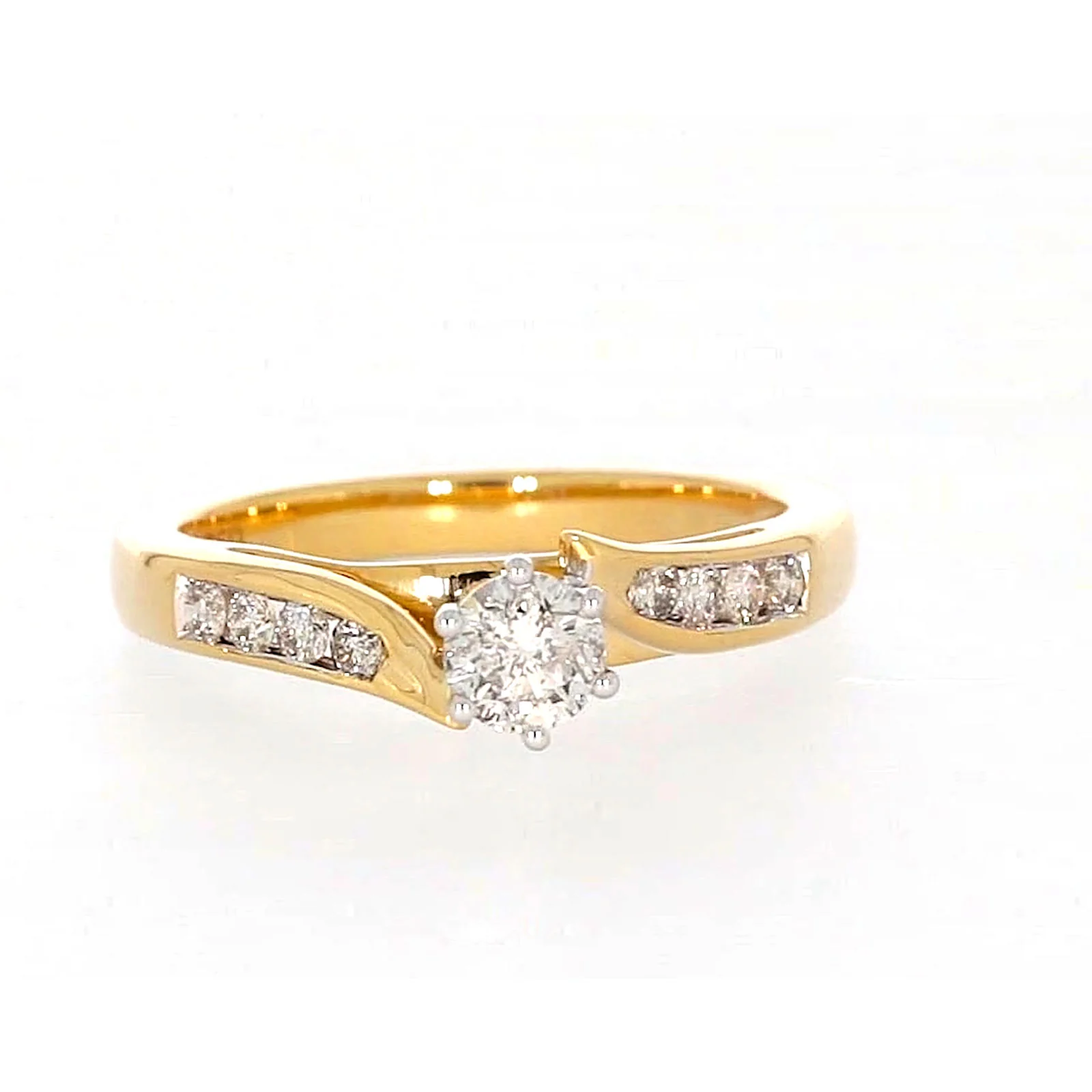 18ct Two Tone Gold Round Brilliant Cut with 0.50 Carat tw of Diamonds Ring - Image 73