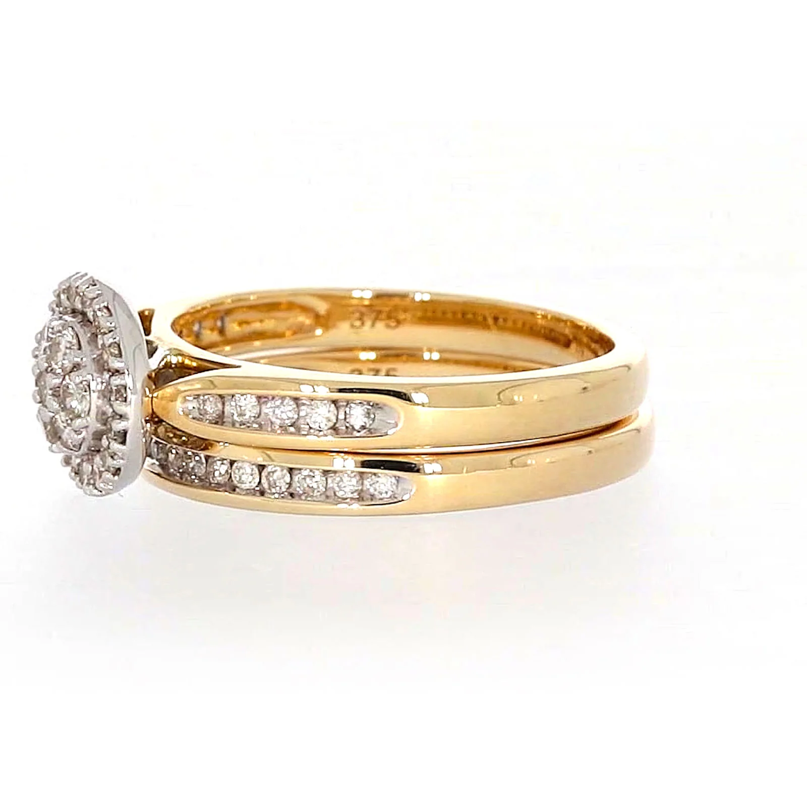 9ct Two Tone Gold Round Brilliant Cut with 0.50 Carat tw of Diamonds Ring - Image 15