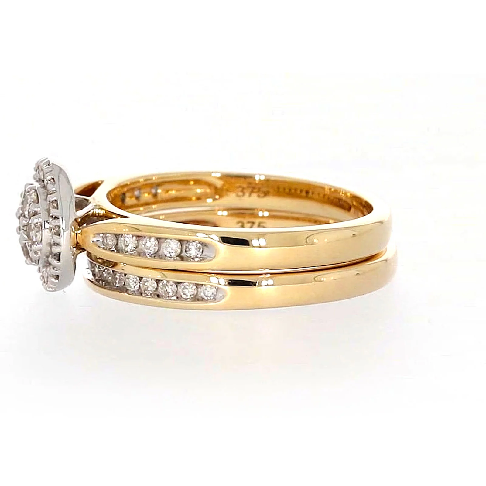9ct Two Tone Gold Round Brilliant Cut with 0.50 Carat tw of Diamonds Ring - Image 17