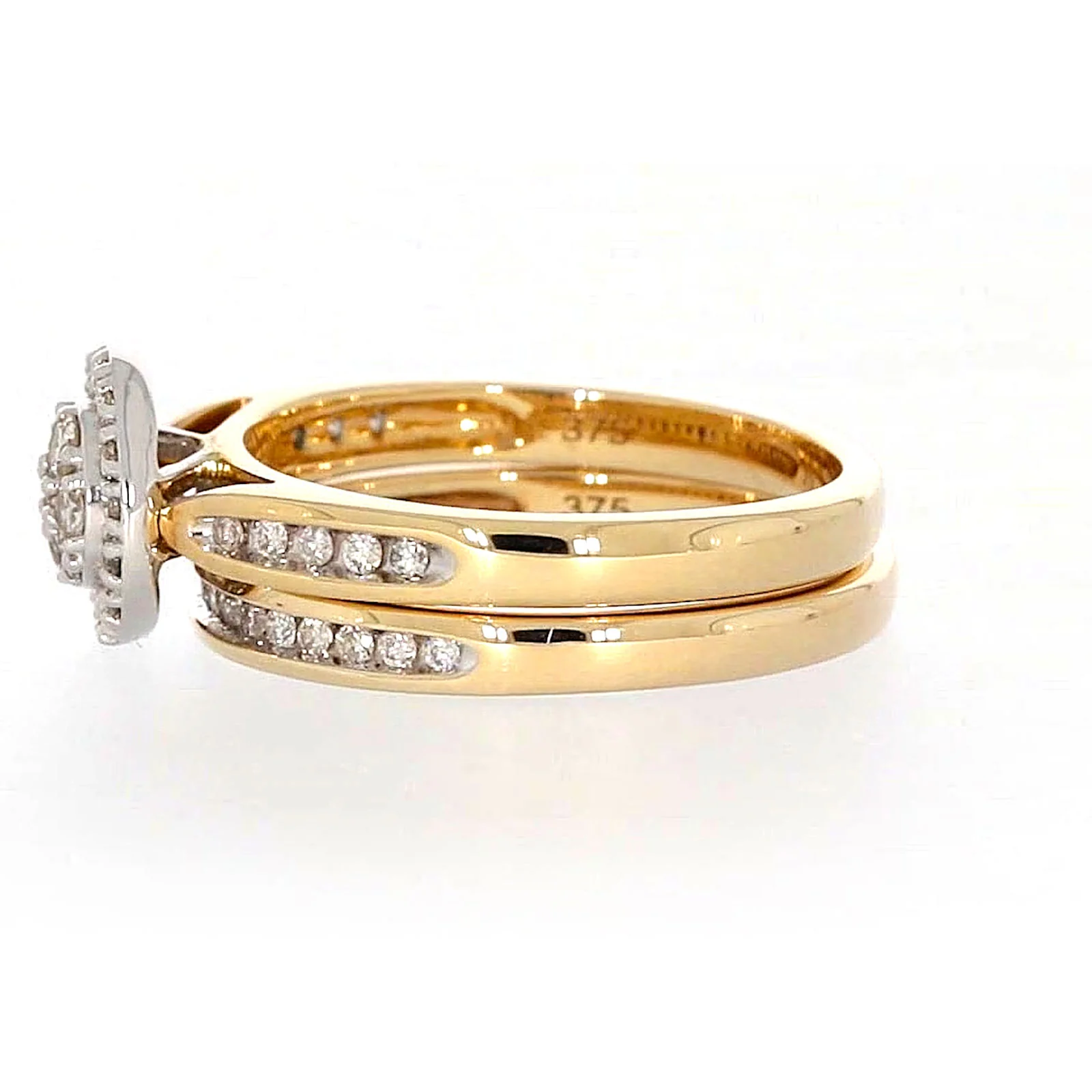 9ct Two Tone Gold Round Brilliant Cut with 0.50 Carat tw of Diamonds Ring - Image 18