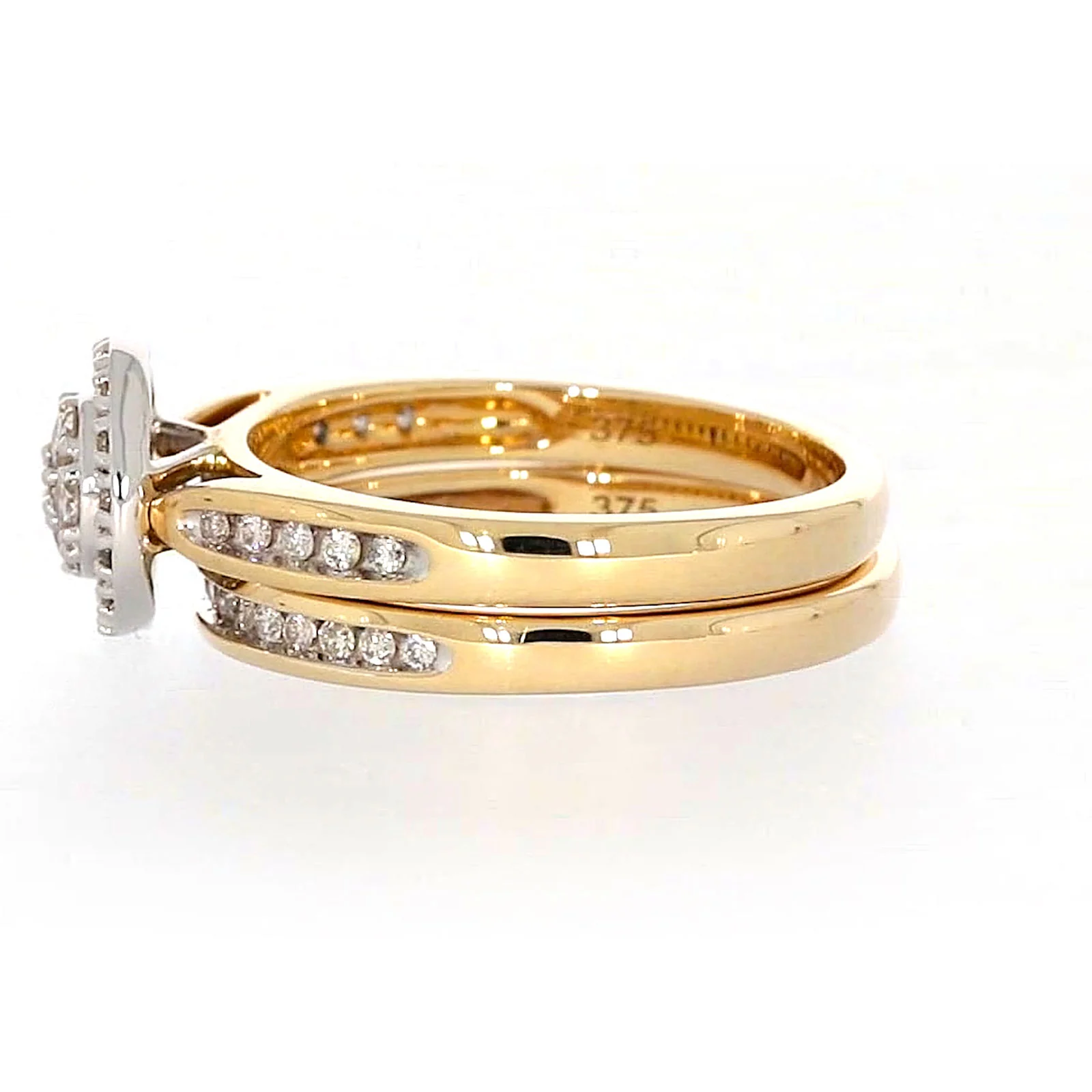 9ct Two Tone Gold Round Brilliant Cut with 0.50 Carat tw of Diamonds Ring - Image 19