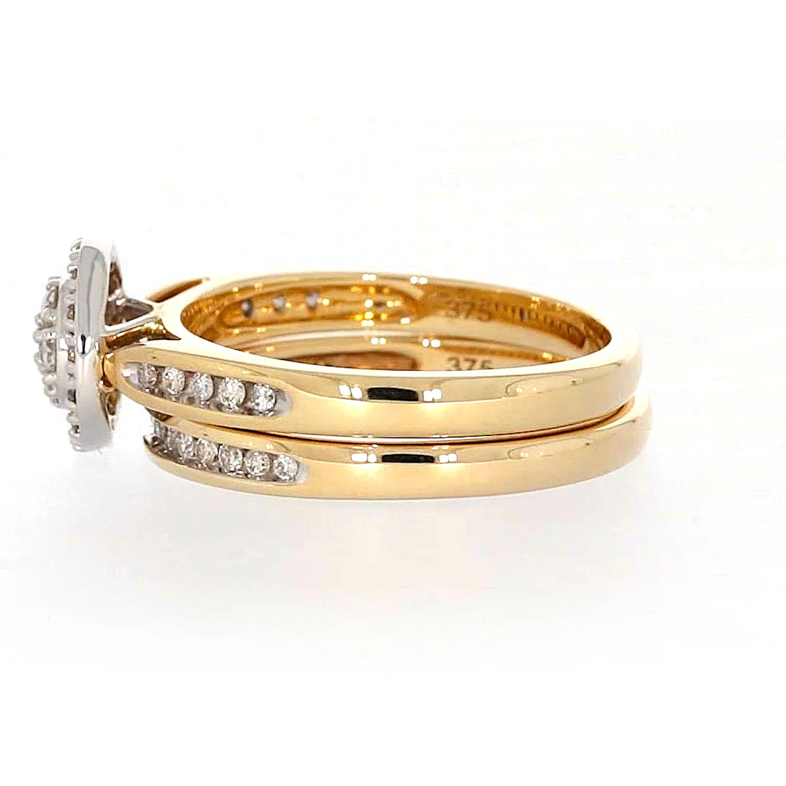 9ct Two Tone Gold Round Brilliant Cut with 0.50 Carat tw of Diamonds Ring - Image 20
