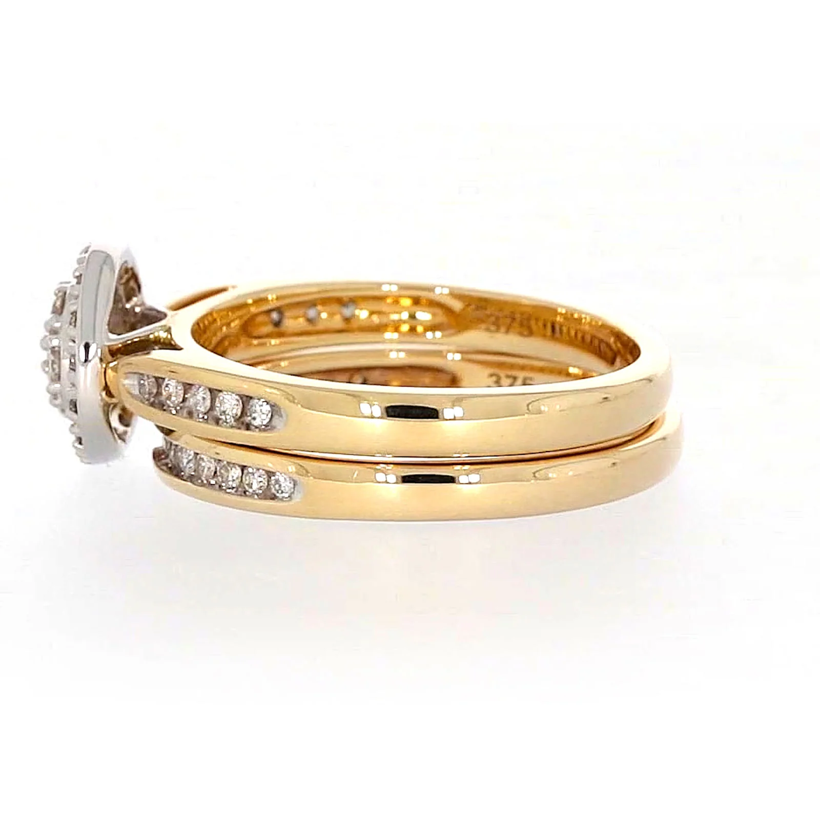 9ct Two Tone Gold Round Brilliant Cut with 0.50 Carat tw of Diamonds Ring - Image 21