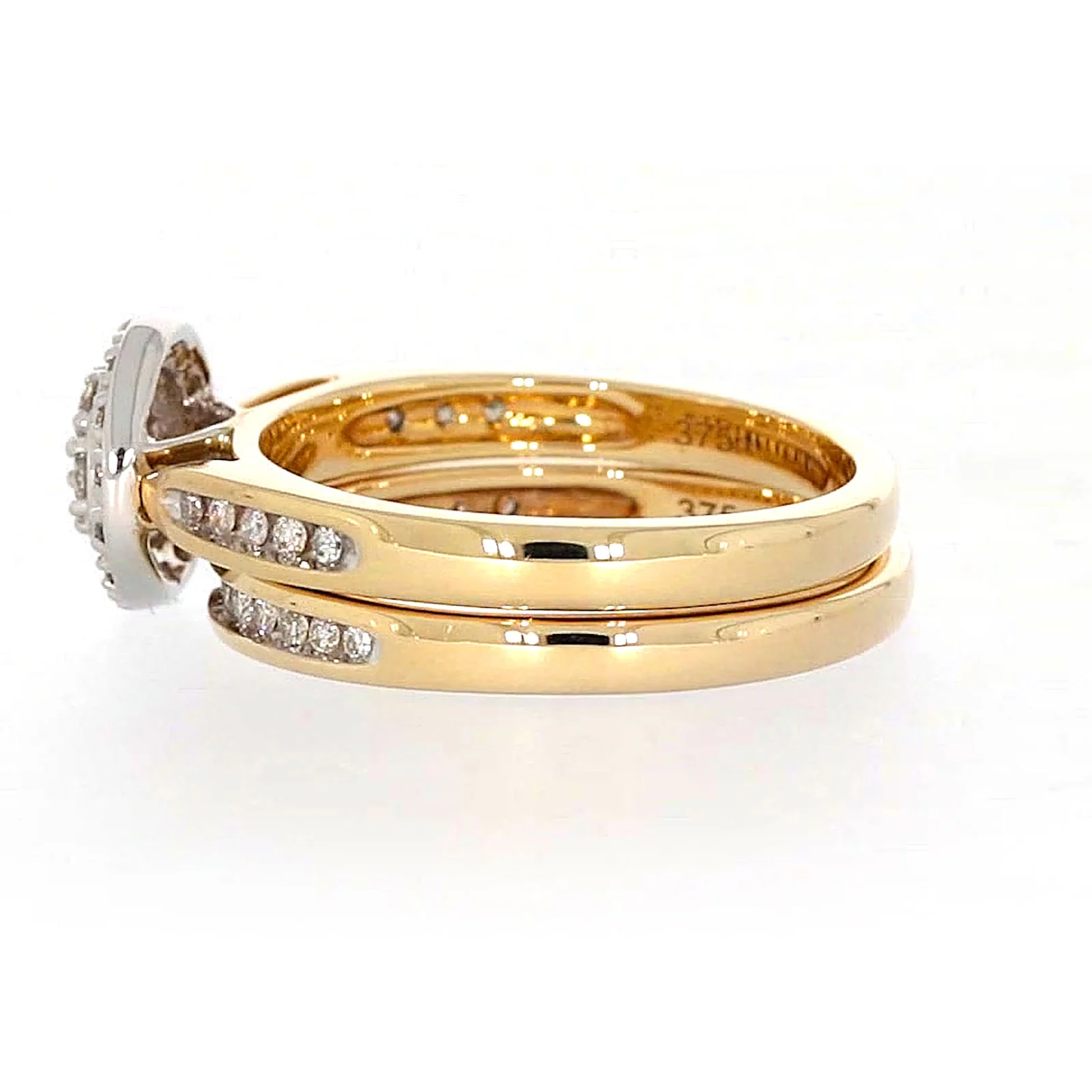 9ct Two Tone Gold Round Brilliant Cut with 0.50 Carat tw of Diamonds Ring - Image 22