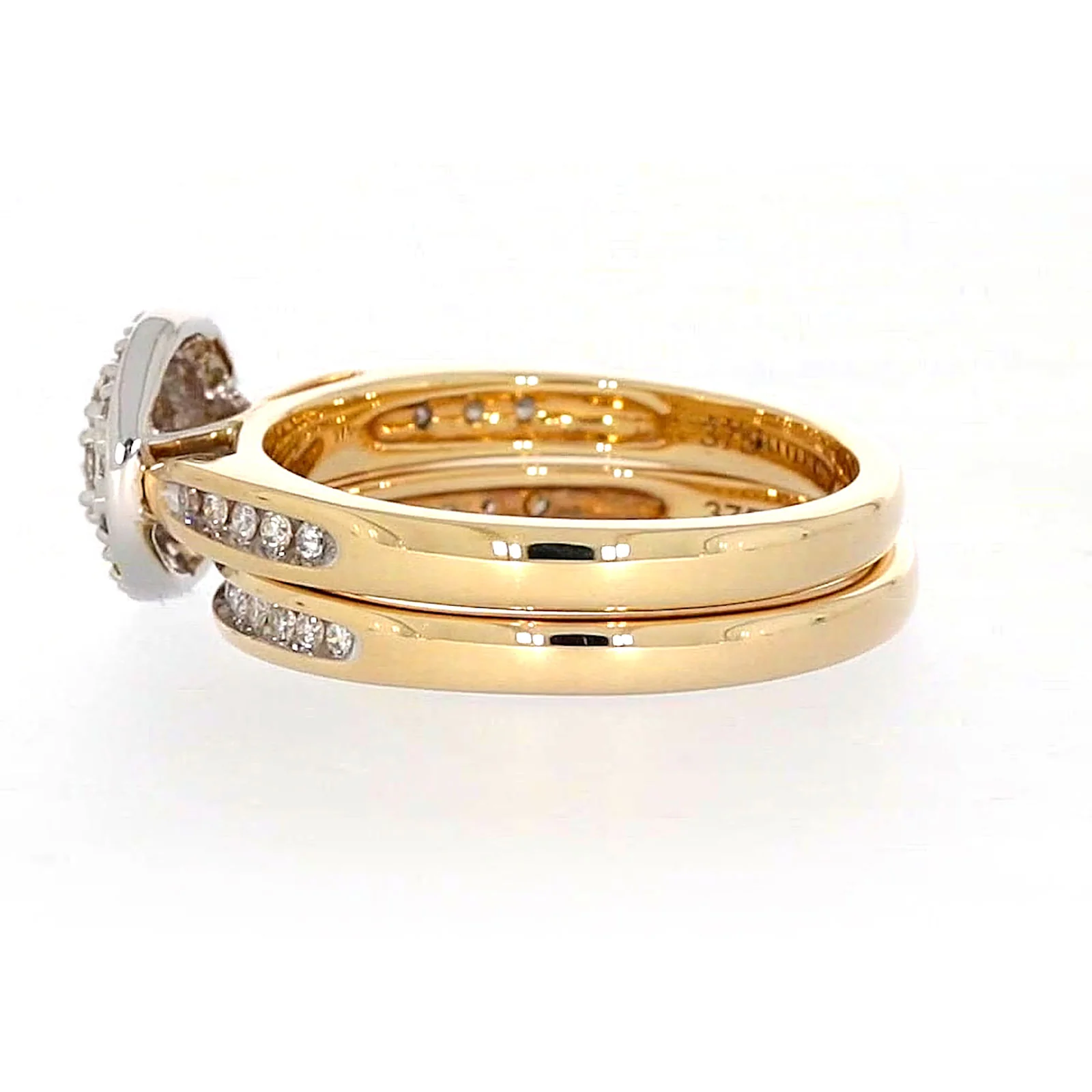 9ct Two Tone Gold Round Brilliant Cut with 0.50 Carat tw of Diamonds Ring - Image 23