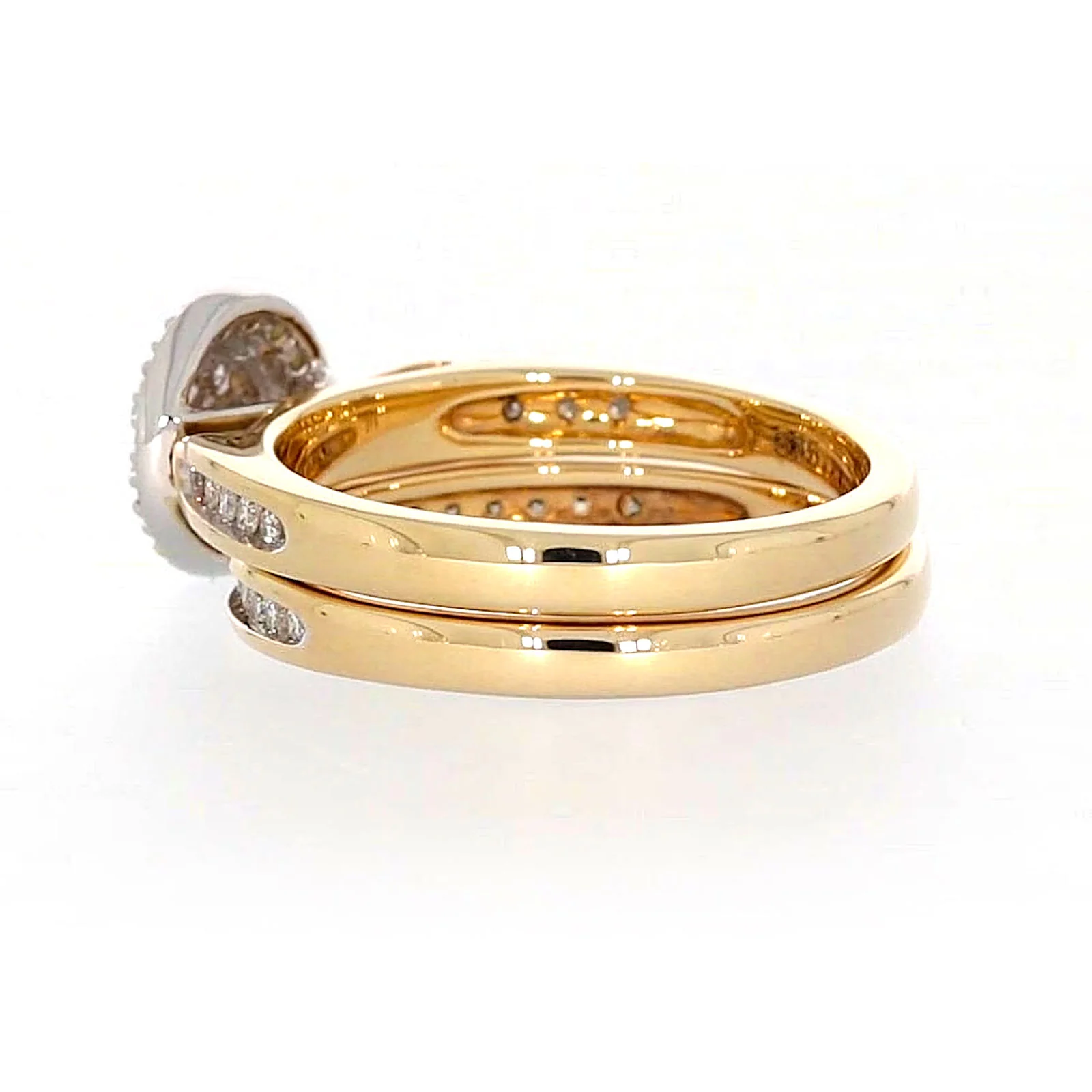 9ct Two Tone Gold Round Brilliant Cut with 0.50 Carat tw of Diamonds Ring - Image 26