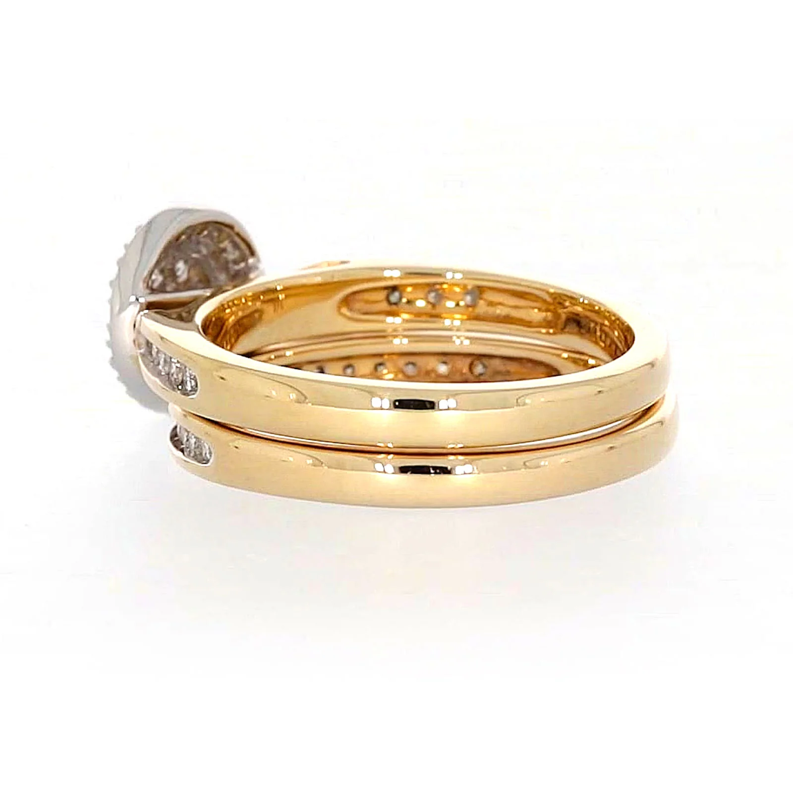 9ct Two Tone Gold Round Brilliant Cut with 0.50 Carat tw of Diamonds Ring - Image 27