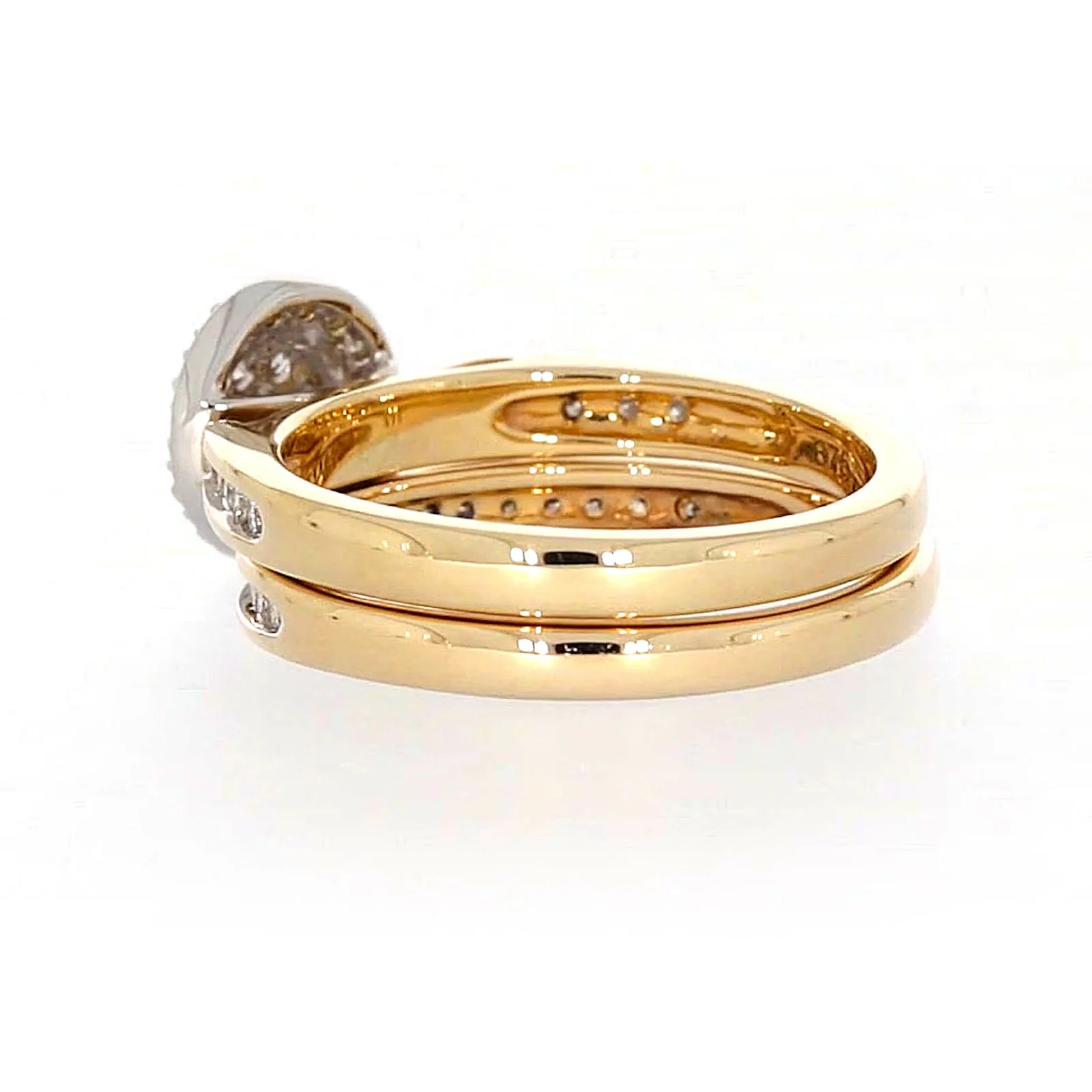 9ct Two Tone Gold Round Brilliant Cut with 0.50 Carat tw of Diamonds Ring - Image 28