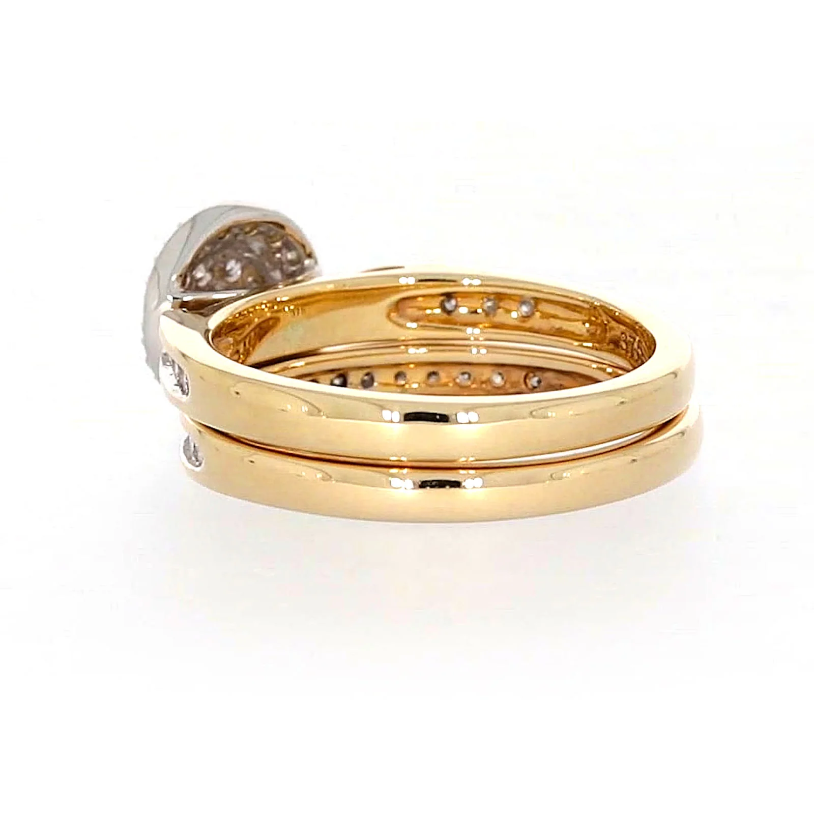 9ct Two Tone Gold Round Brilliant Cut with 0.50 Carat tw of Diamonds Ring - Image 29