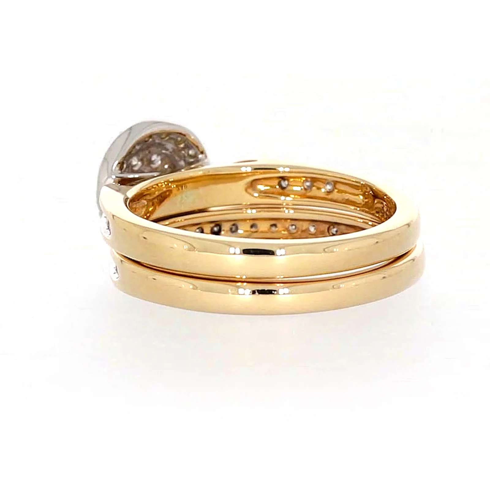 9ct Two Tone Gold Round Brilliant Cut with 0.50 Carat tw of Diamonds Ring - Image 30