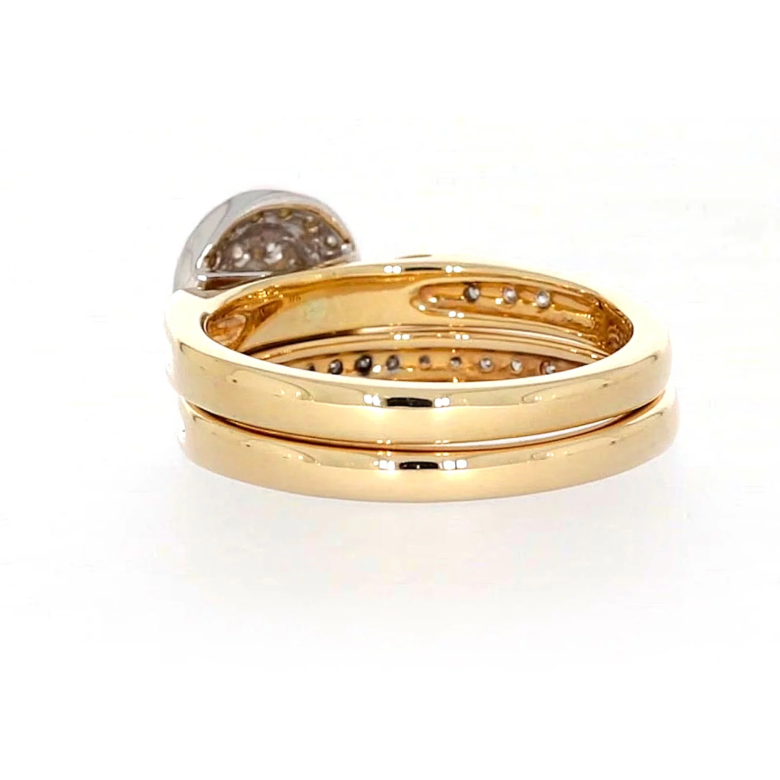 9ct Two Tone Gold Round Brilliant Cut with 0.50 Carat tw of Diamonds Ring - Image 31
