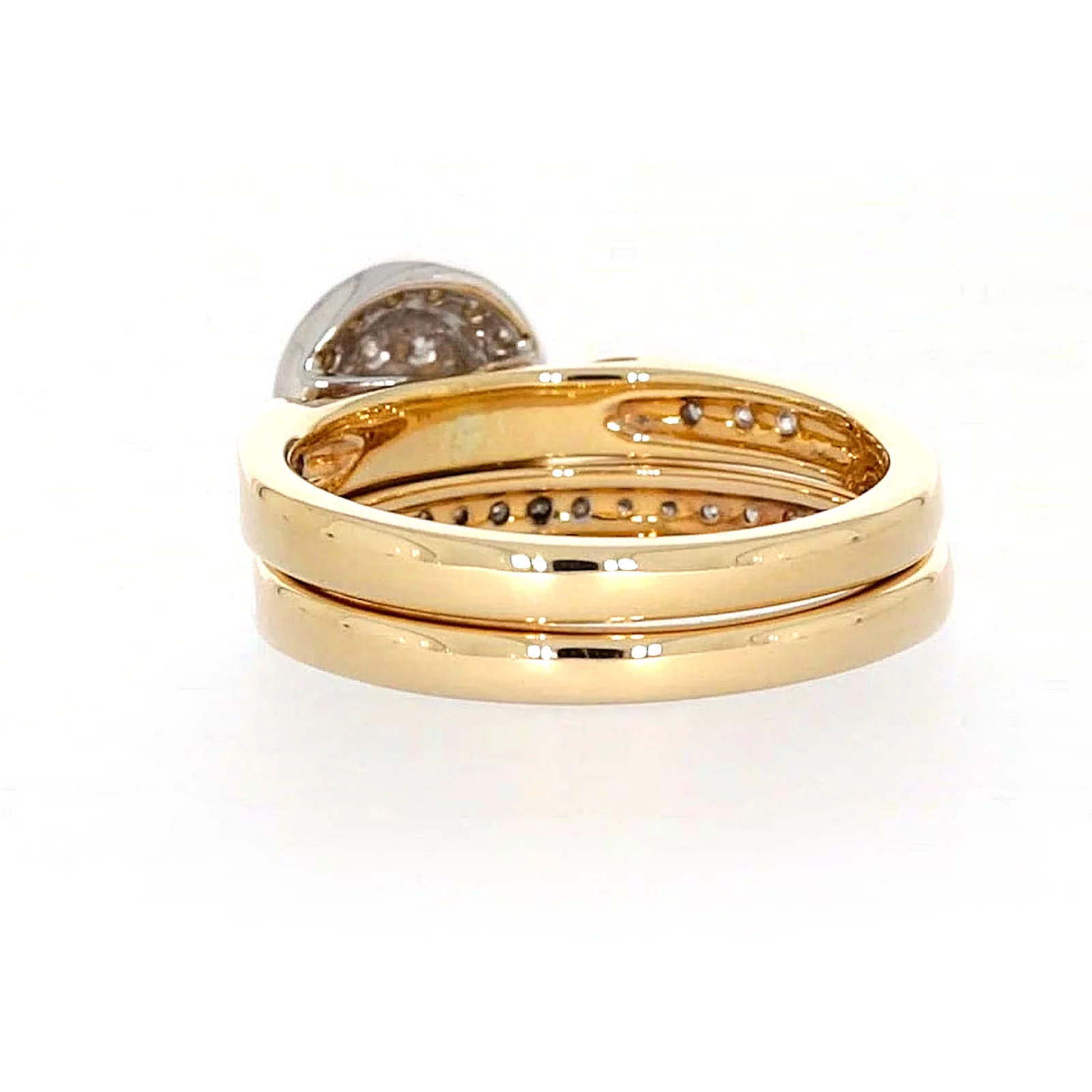 9ct Two Tone Gold Round Brilliant Cut with 0.50 Carat tw of Diamonds Ring - Image 32