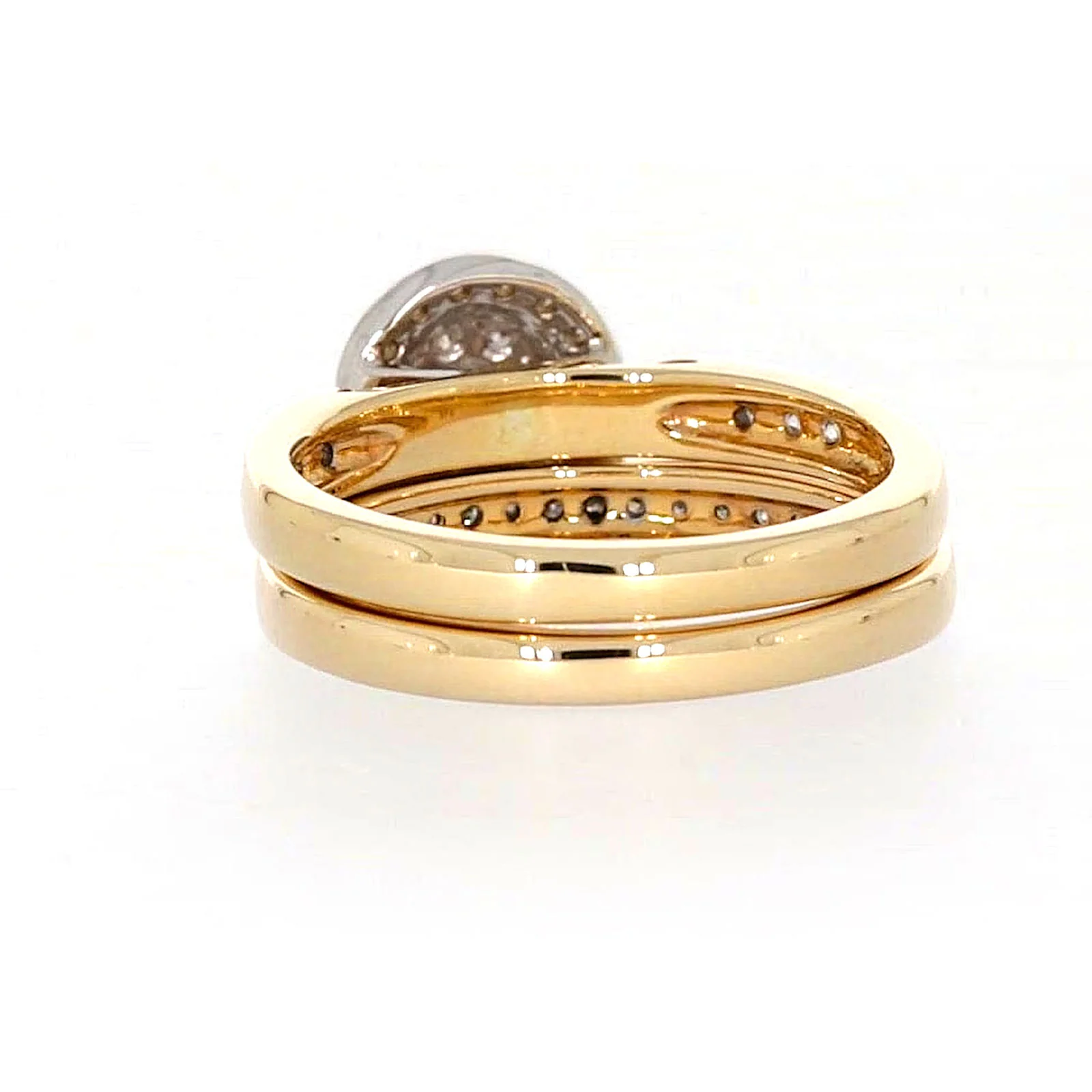 9ct Two Tone Gold Round Brilliant Cut with 0.50 Carat tw of Diamonds Ring - Image 34