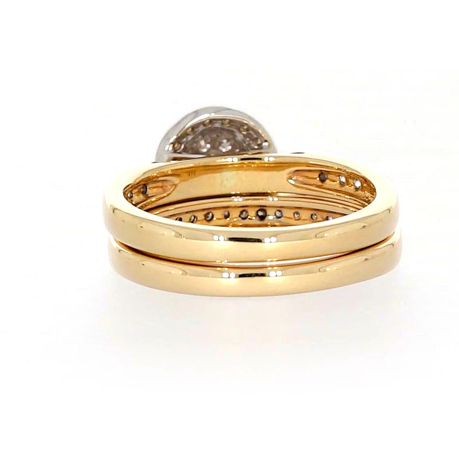 9ct Two Tone Gold Round Brilliant Cut with 0.50 Carat tw of Diamonds Ring - Image 35