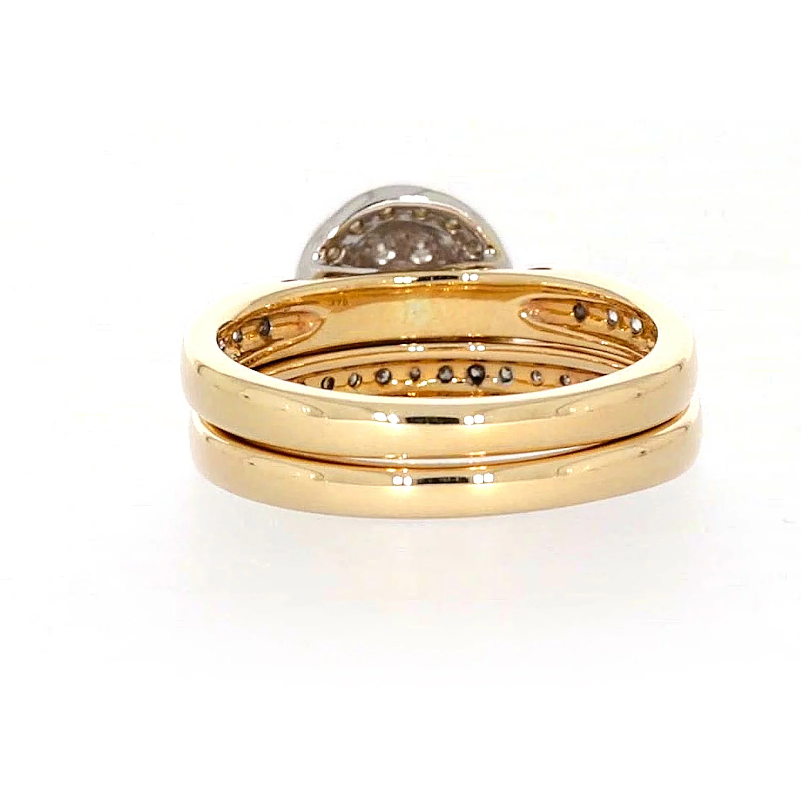 9ct Two Tone Gold Round Brilliant Cut with 0.50 Carat tw of Diamonds Ring - Image 36