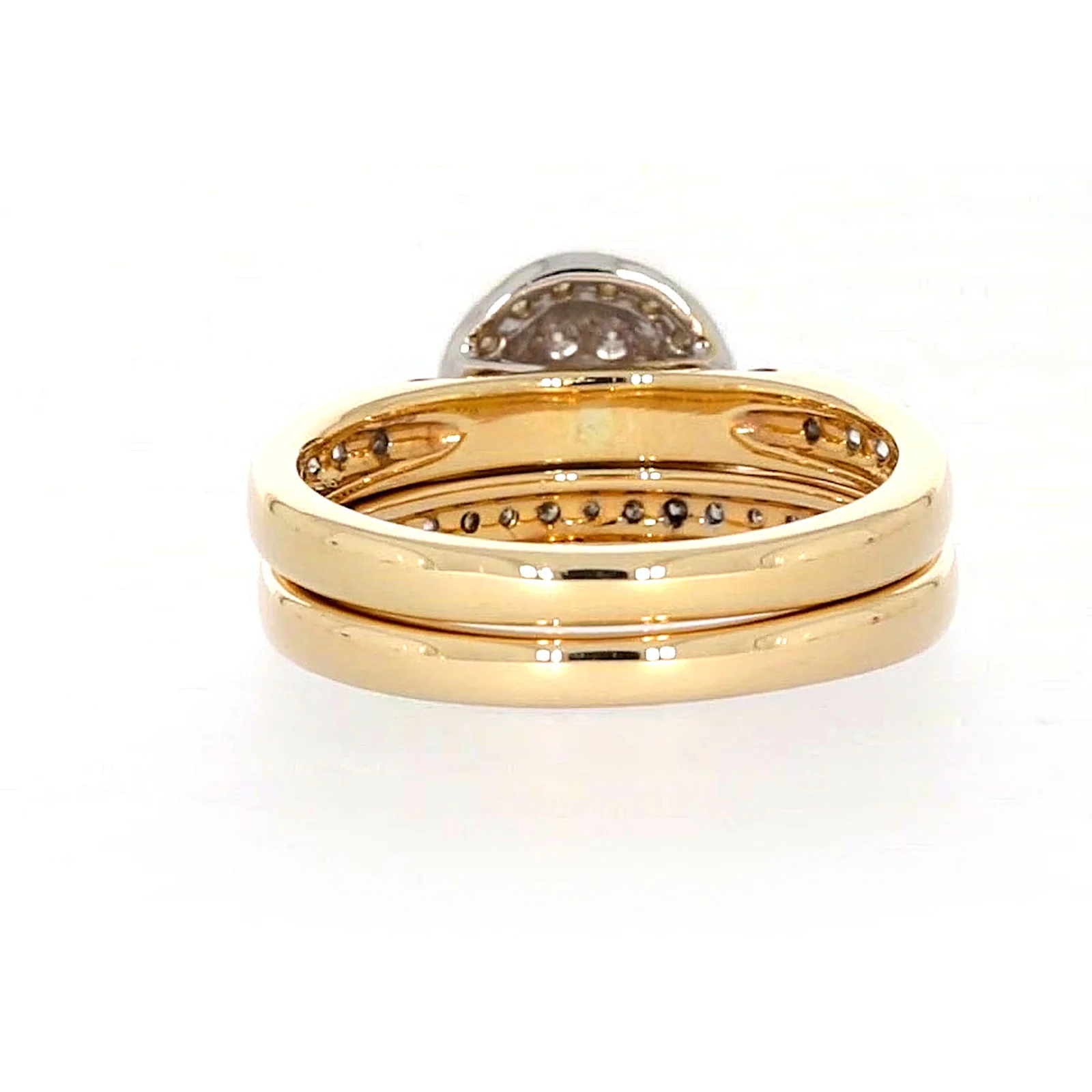 9ct Two Tone Gold Round Brilliant Cut with 0.50 Carat tw of Diamonds Ring - Image 37