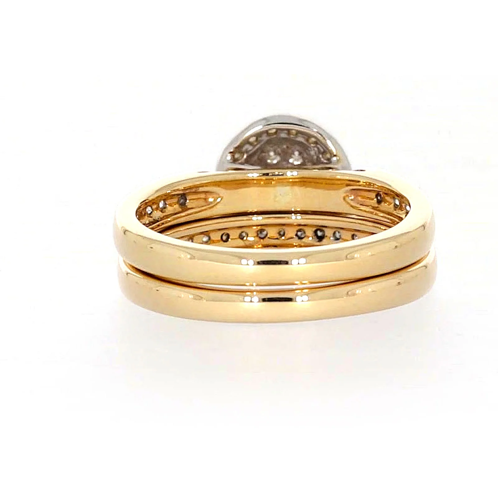 9ct Two Tone Gold Round Brilliant Cut with 0.50 Carat tw of Diamonds Ring - Image 38