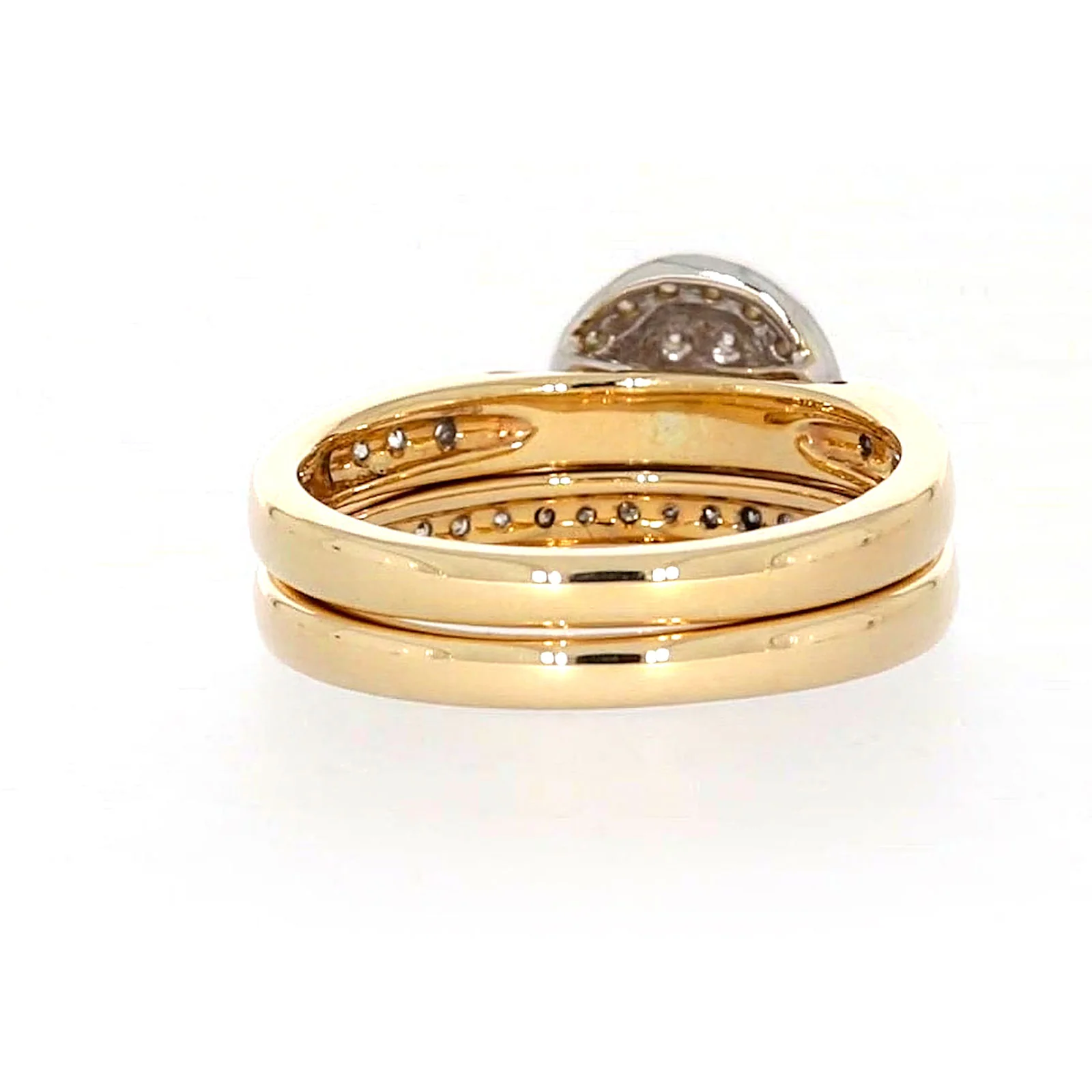 9ct Two Tone Gold Round Brilliant Cut with 0.50 Carat tw of Diamonds Ring - Image 40