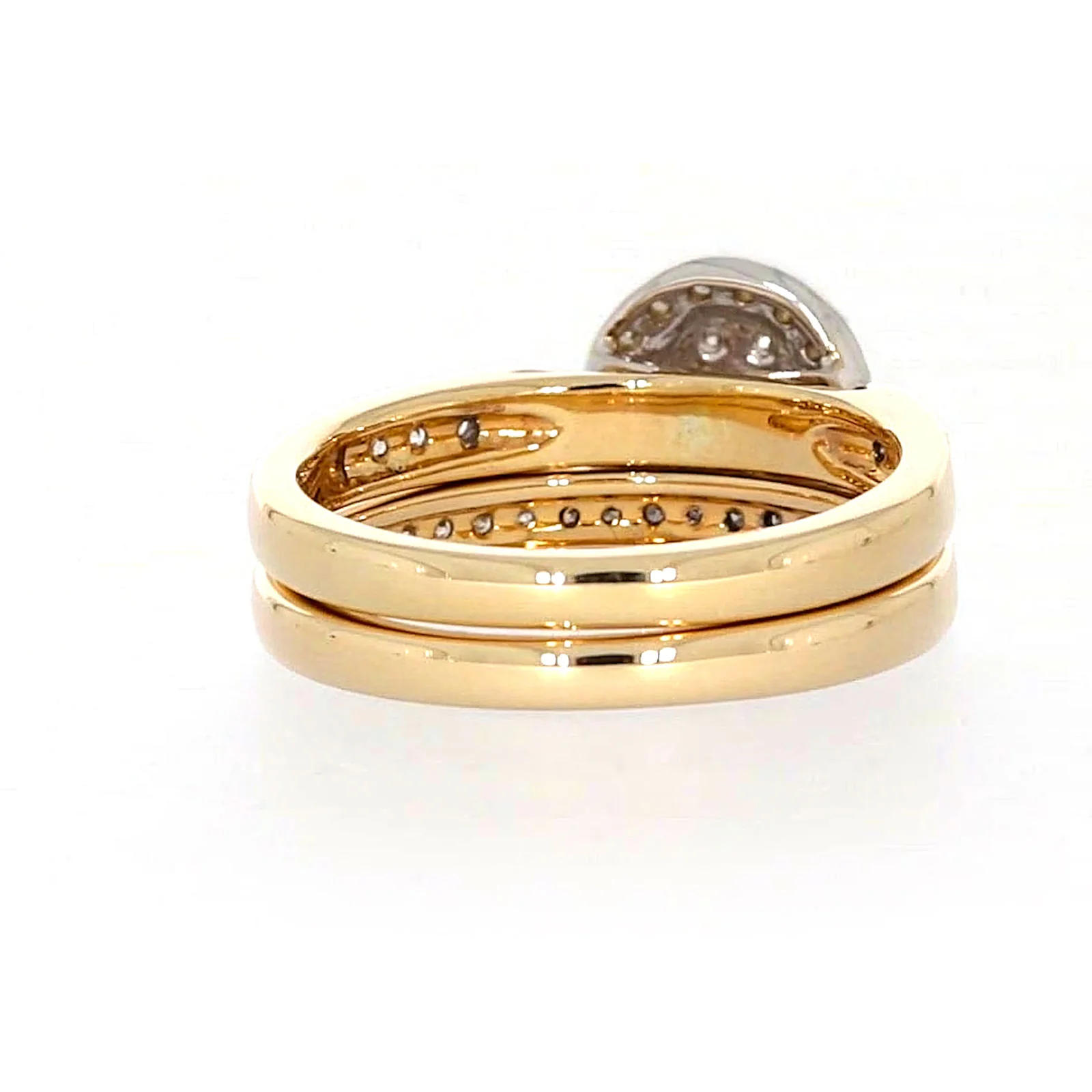 9ct Two Tone Gold Round Brilliant Cut with 0.50 Carat tw of Diamonds Ring - Image 41