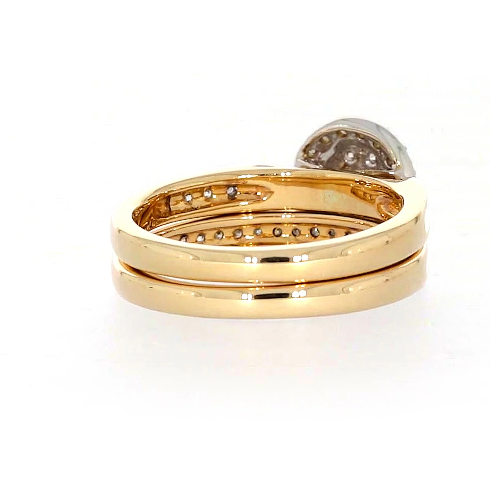 9ct Two Tone Gold Round Brilliant Cut with 0.50 Carat tw of Diamonds Ring - Image 43