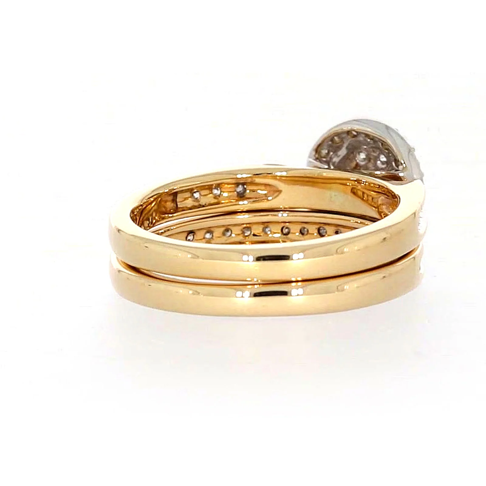 9ct Two Tone Gold Round Brilliant Cut with 0.50 Carat tw of Diamonds Ring - Image 44