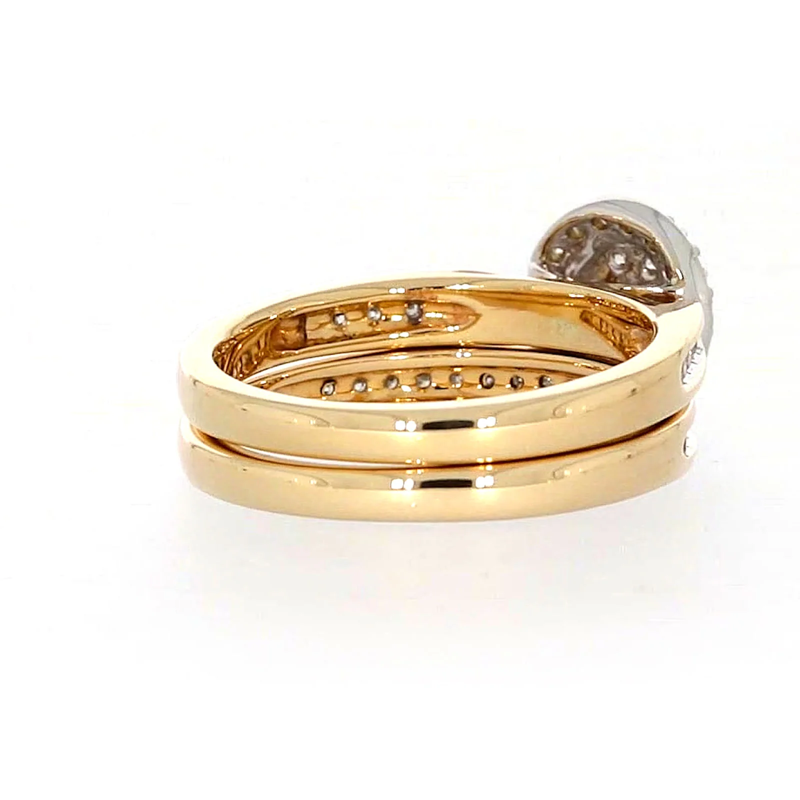 9ct Two Tone Gold Round Brilliant Cut with 0.50 Carat tw of Diamonds Ring - Image 45