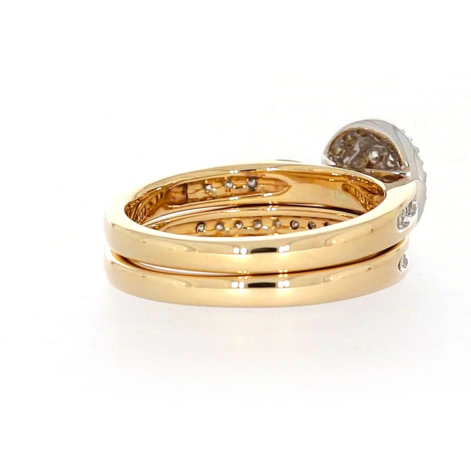 9ct Two Tone Gold Round Brilliant Cut with 0.50 Carat tw of Diamonds Ring - Image 46