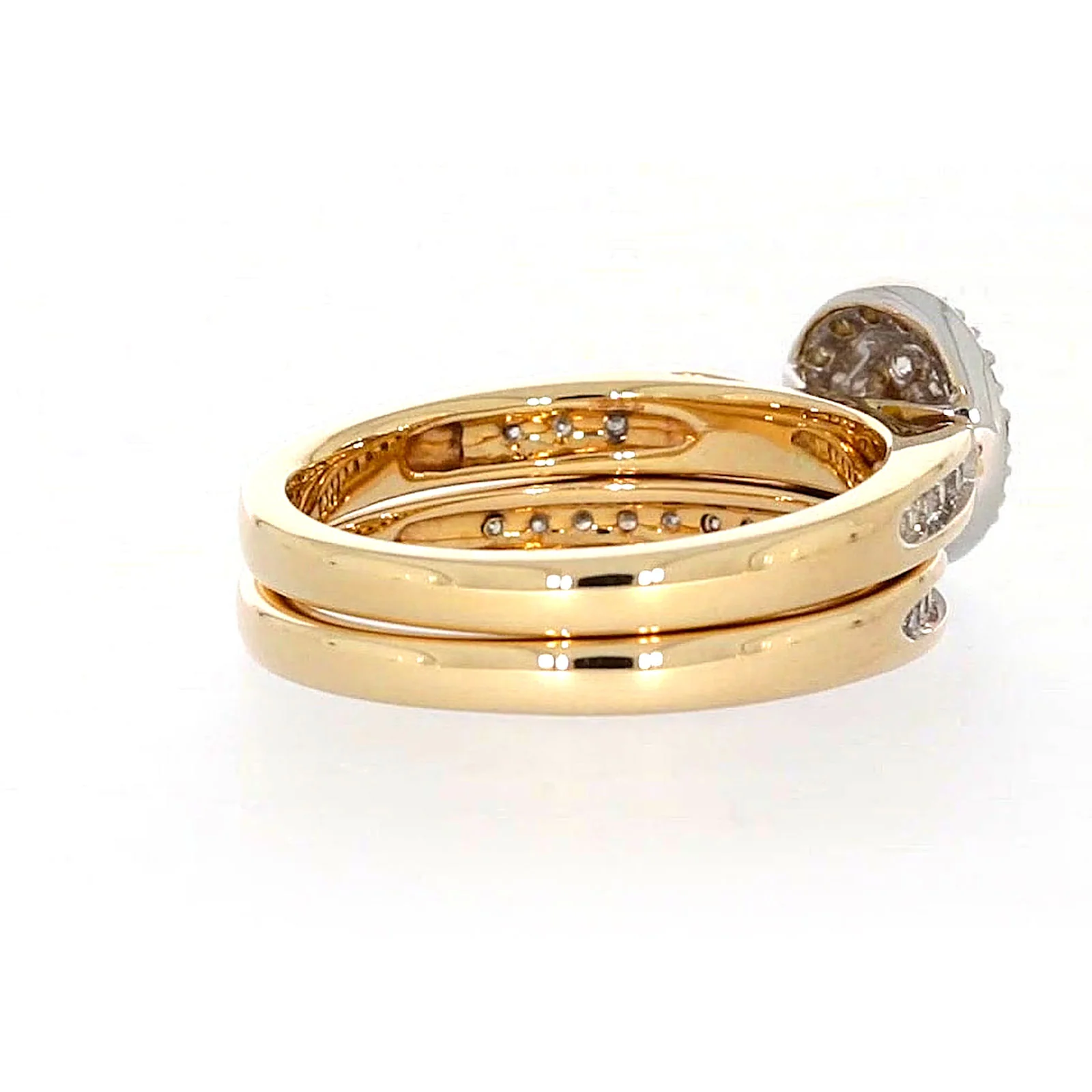9ct Two Tone Gold Round Brilliant Cut with 0.50 Carat tw of Diamonds Ring - Image 47