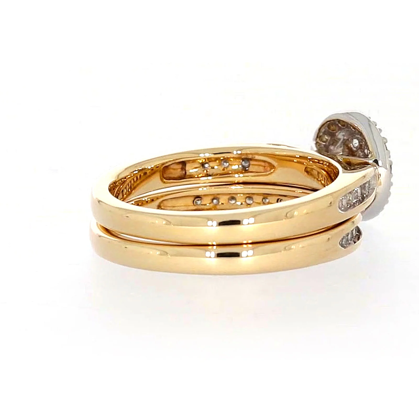 9ct Two Tone Gold Round Brilliant Cut with 0.50 Carat tw of Diamonds Ring - Image 48