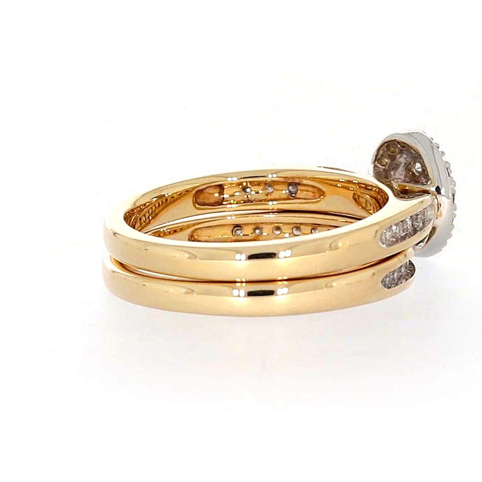 9ct Two Tone Gold Round Brilliant Cut with 0.50 Carat tw of Diamonds Ring - Image 49
