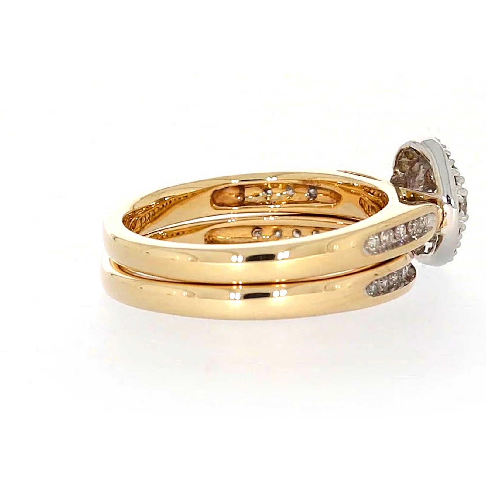 9ct Two Tone Gold Round Brilliant Cut with 0.50 Carat tw of Diamonds Ring - Image 51