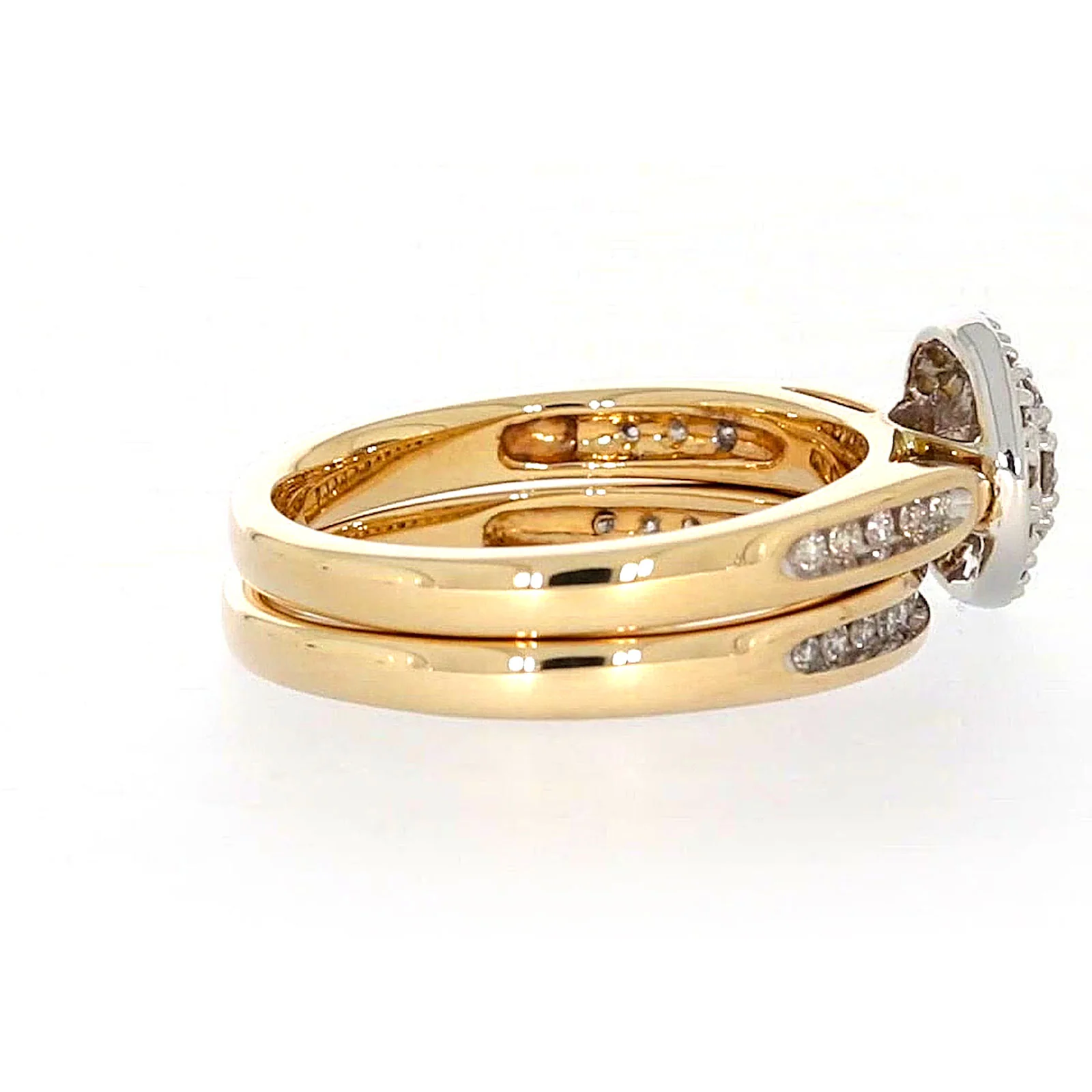 9ct Two Tone Gold Round Brilliant Cut with 0.50 Carat tw of Diamonds Ring - Image 52