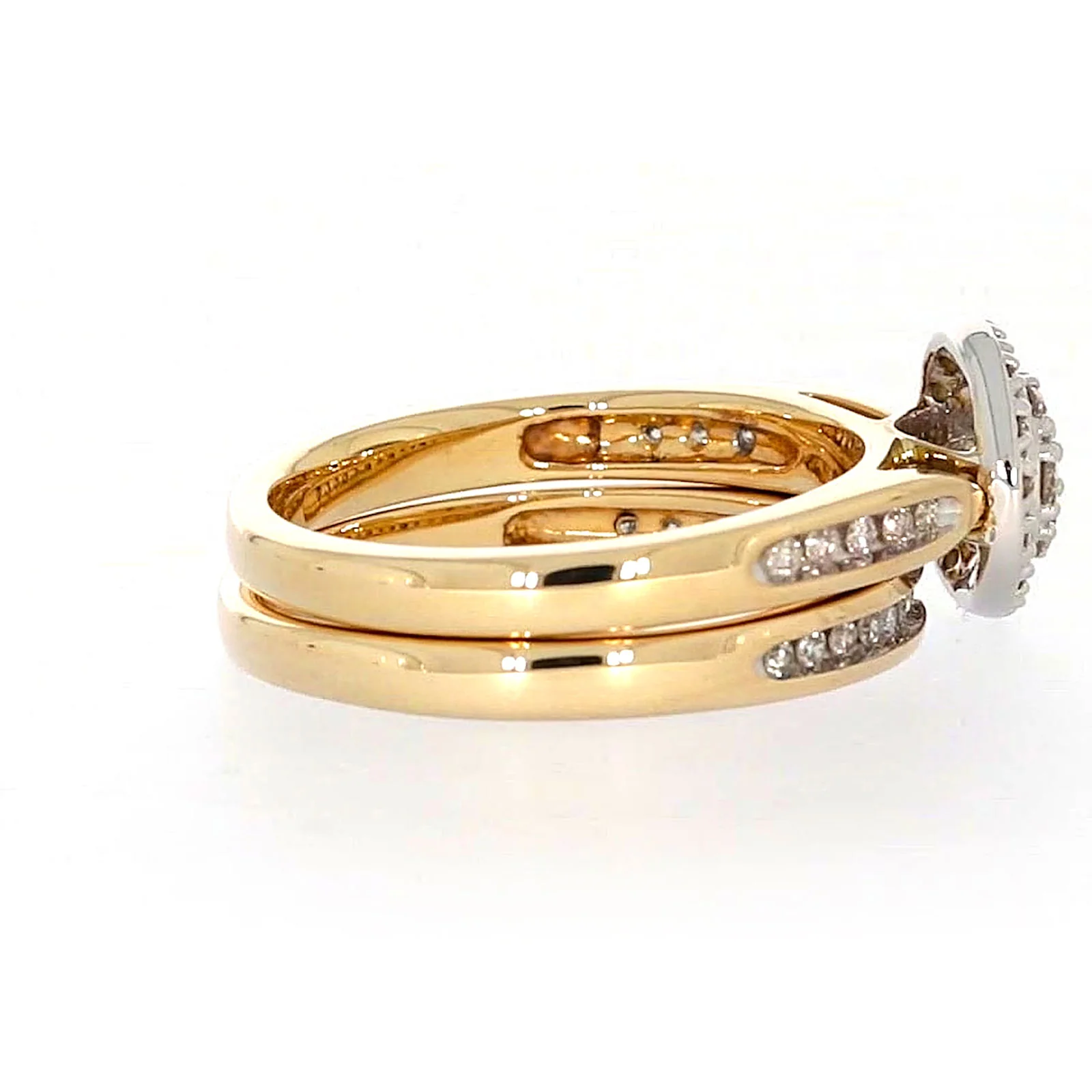 9ct Two Tone Gold Round Brilliant Cut with 0.50 Carat tw of Diamonds Ring - Image 53