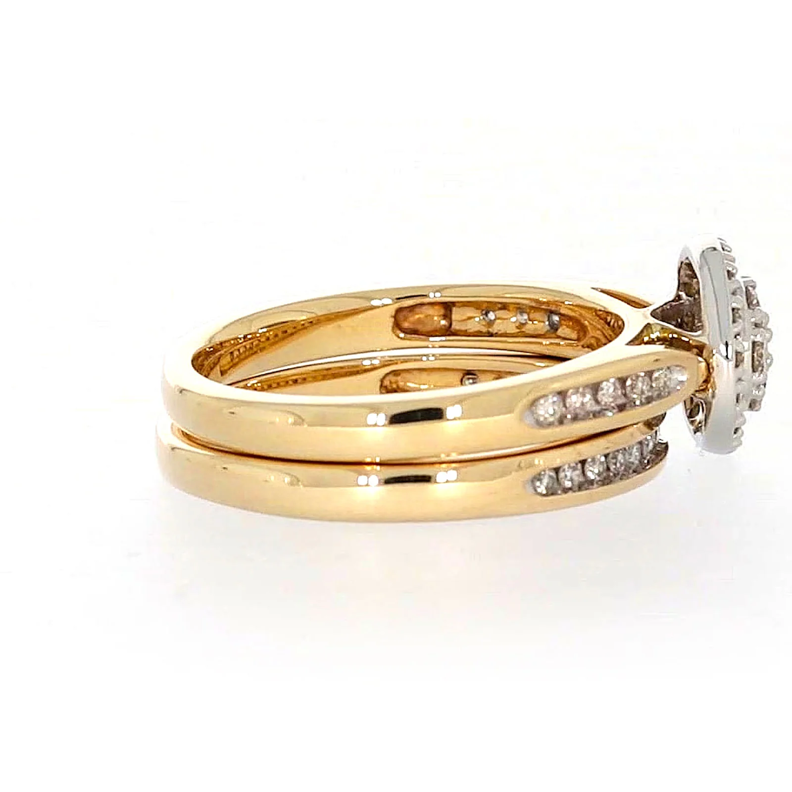 9ct Two Tone Gold Round Brilliant Cut with 0.50 Carat tw of Diamonds Ring - Image 54