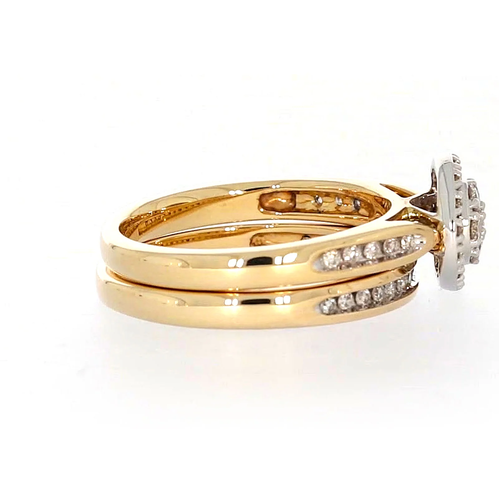 9ct Two Tone Gold Round Brilliant Cut with 0.50 Carat tw of Diamonds Ring - Image 55