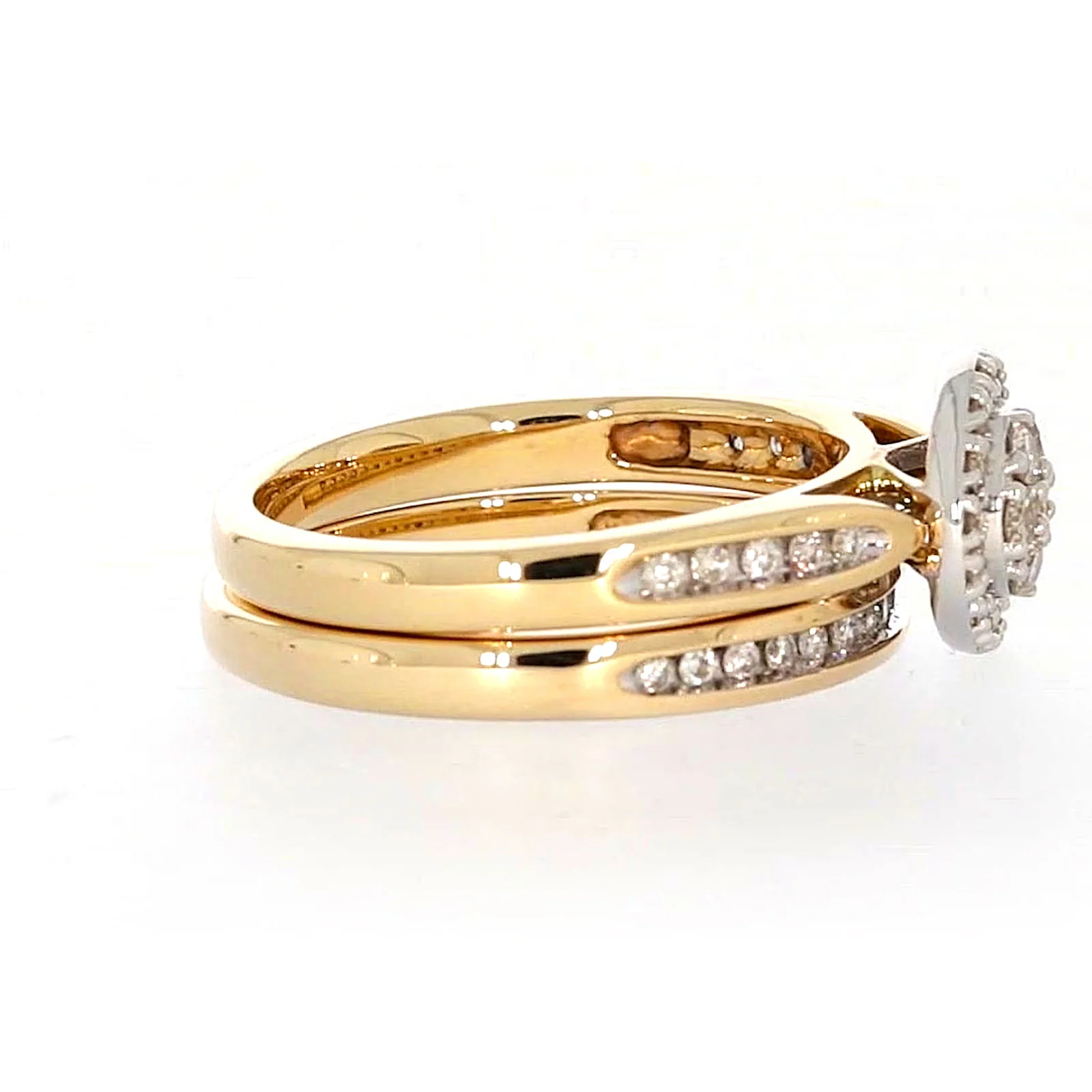 9ct Two Tone Gold Round Brilliant Cut with 0.50 Carat tw of Diamonds Ring - Image 57
