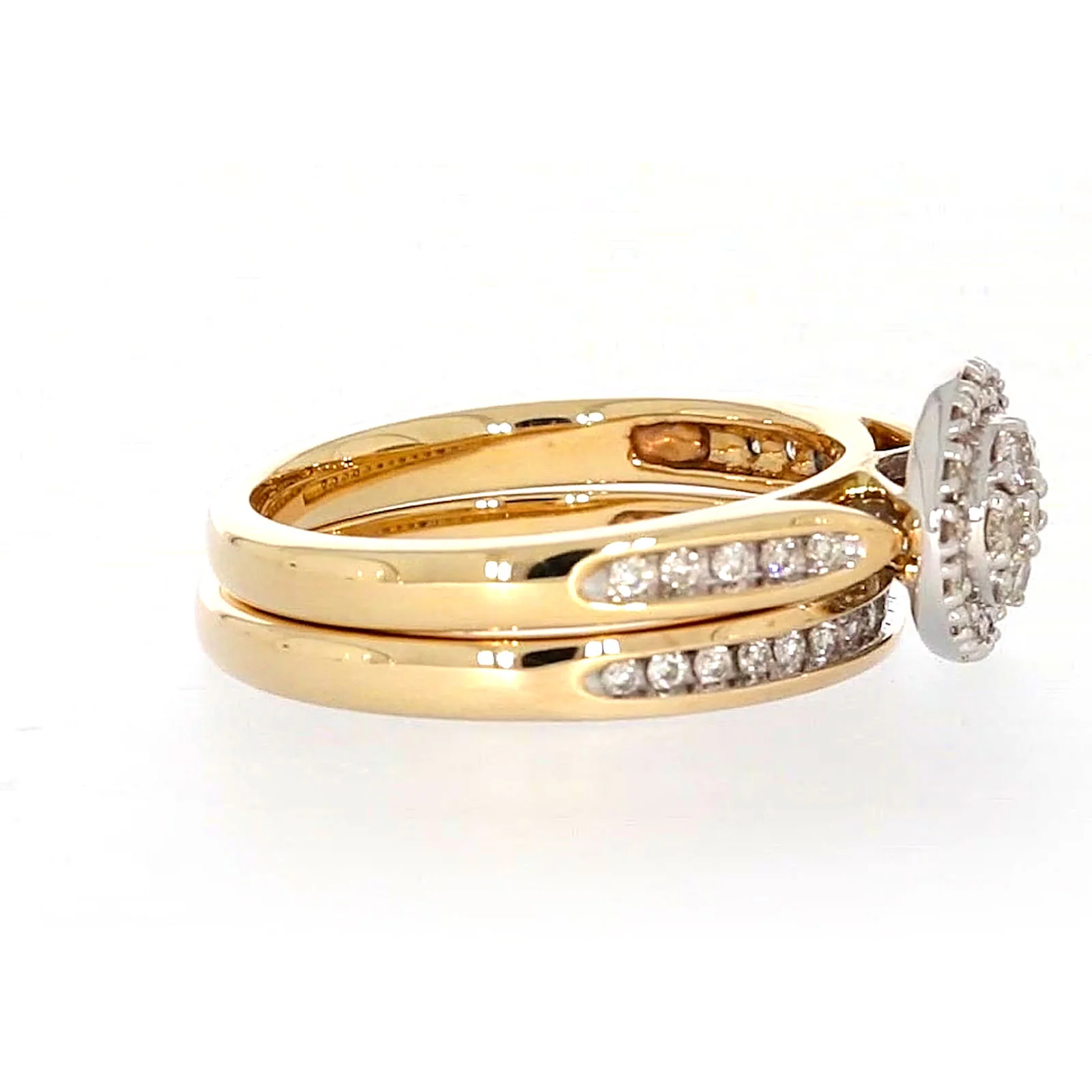 9ct Two Tone Gold Round Brilliant Cut with 0.50 Carat tw of Diamonds Ring - Image 58