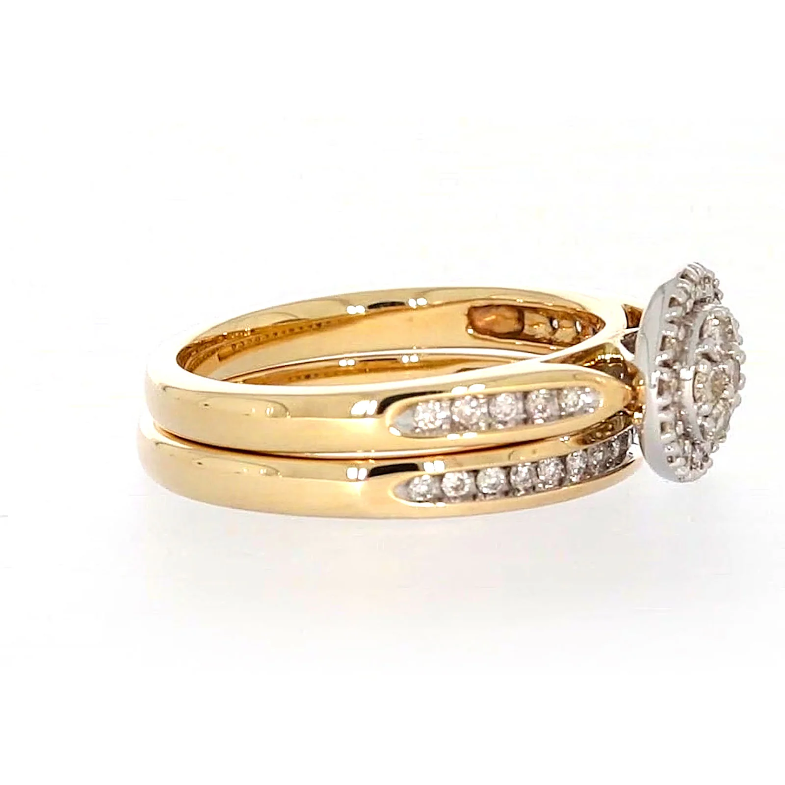 9ct Two Tone Gold Round Brilliant Cut with 0.50 Carat tw of Diamonds Ring - Image 59