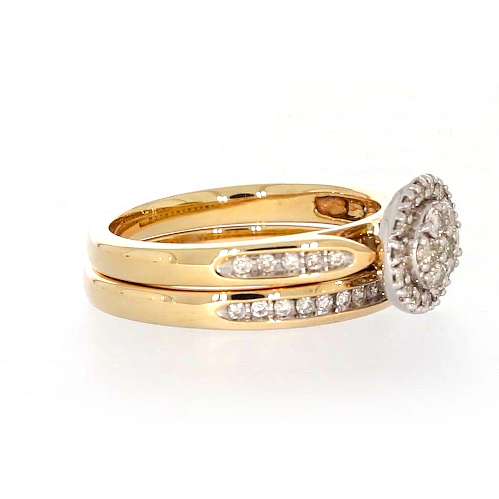 9ct Two Tone Gold Round Brilliant Cut with 0.50 Carat tw of Diamonds Ring - Image 61