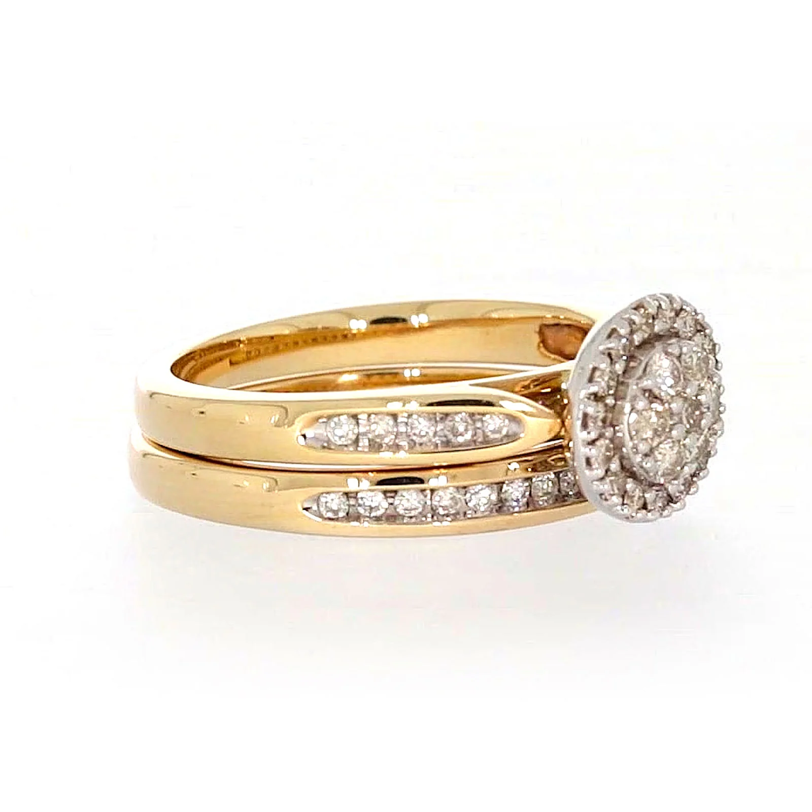 9ct Two Tone Gold Round Brilliant Cut with 0.50 Carat tw of Diamonds Ring - Image 63