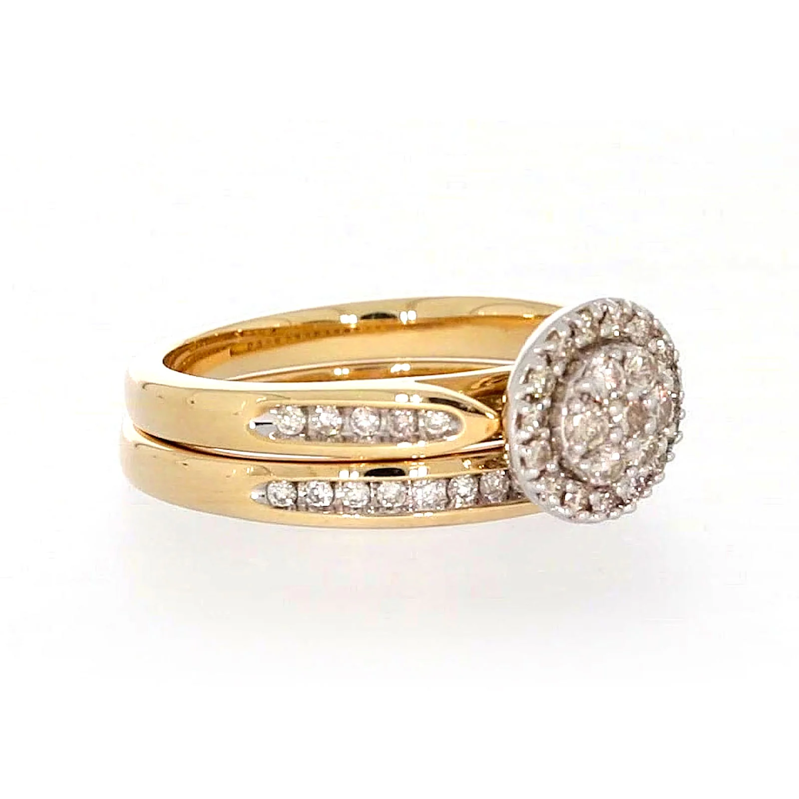 9ct Two Tone Gold Round Brilliant Cut with 0.50 Carat tw of Diamonds Ring - Image 65