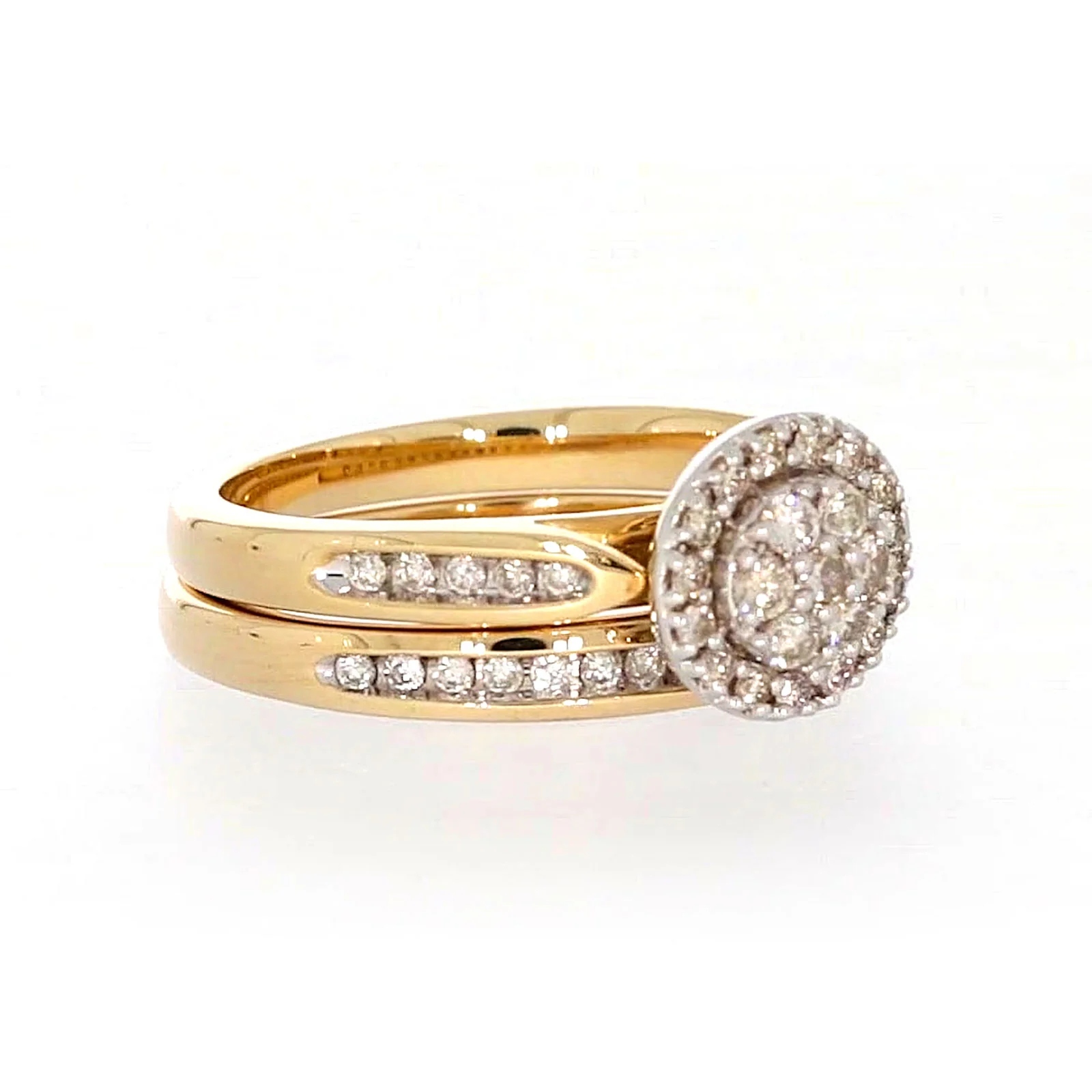 9ct Two Tone Gold Round Brilliant Cut with 0.50 Carat tw of Diamonds Ring - Image 66