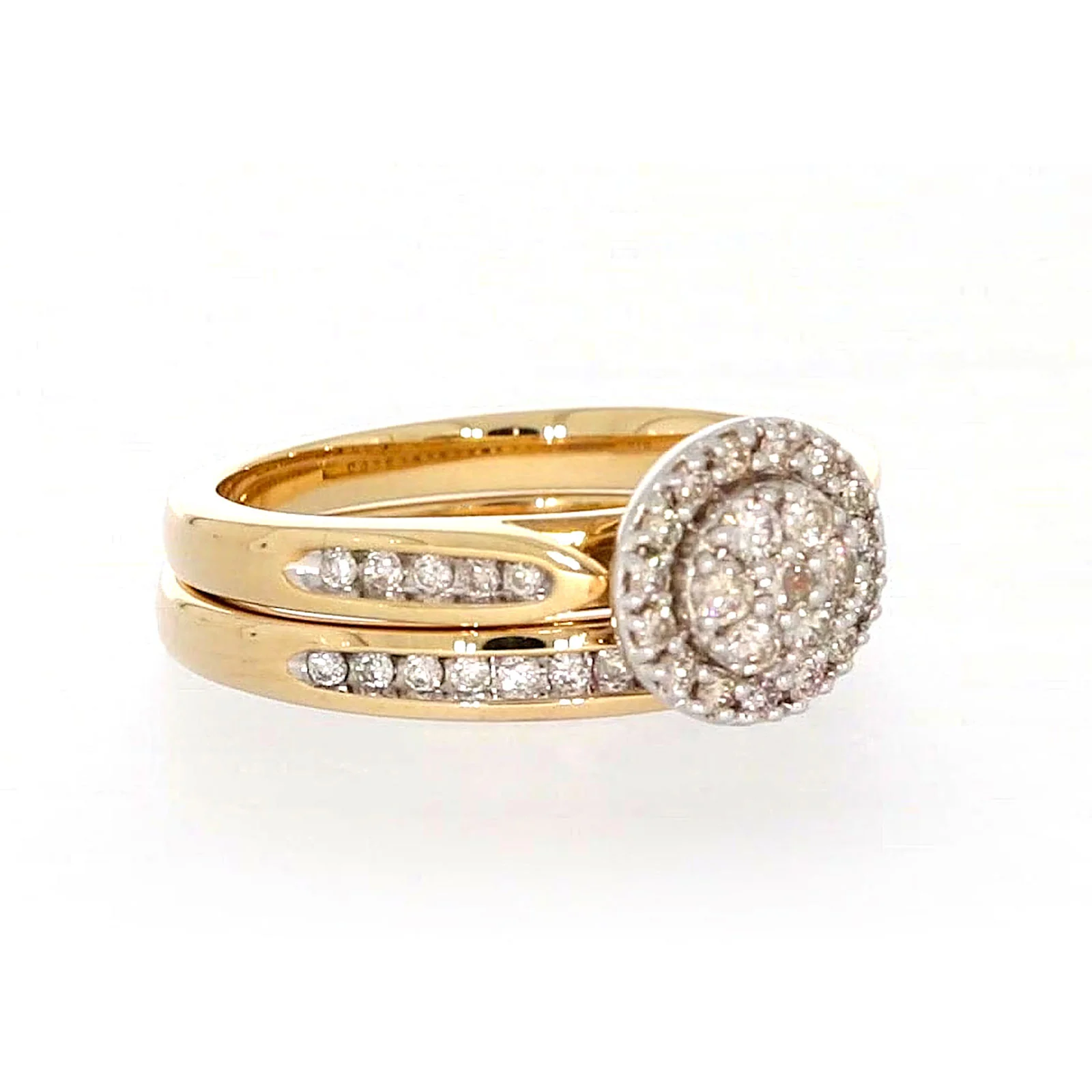 9ct Two Tone Gold Round Brilliant Cut with 0.50 Carat tw of Diamonds Ring - Image 67