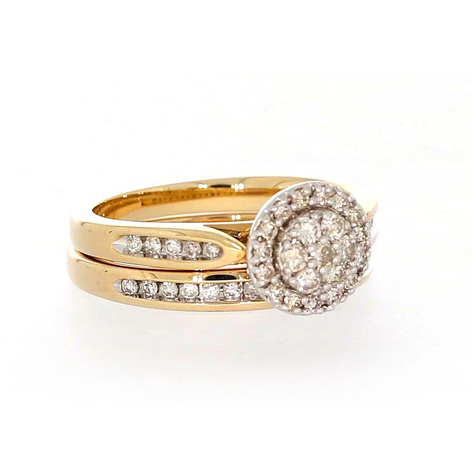 9ct Two Tone Gold Round Brilliant Cut with 0.50 Carat tw of Diamonds Ring - Image 68