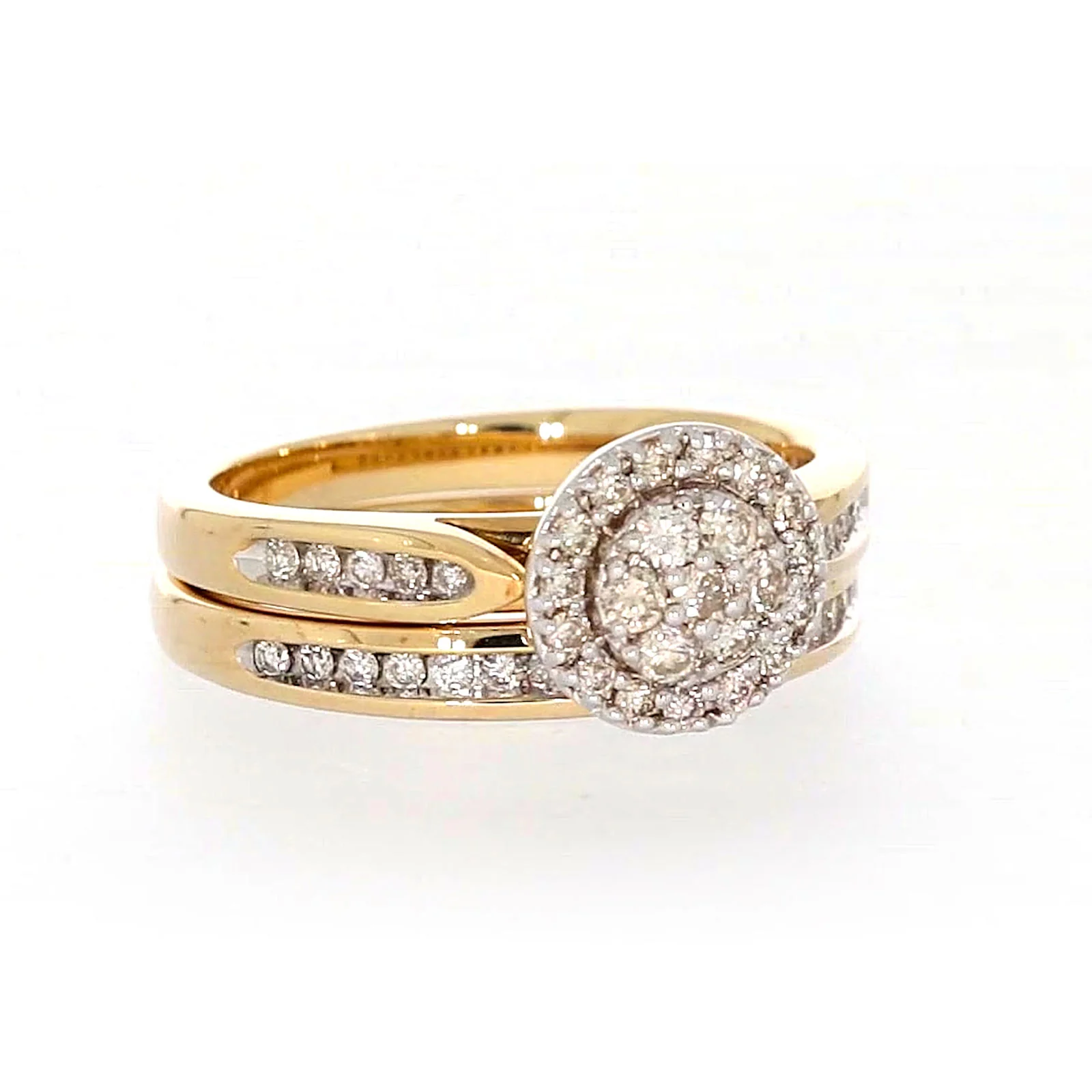 9ct Two Tone Gold Round Brilliant Cut with 0.50 Carat tw of Diamonds Ring - Image 69