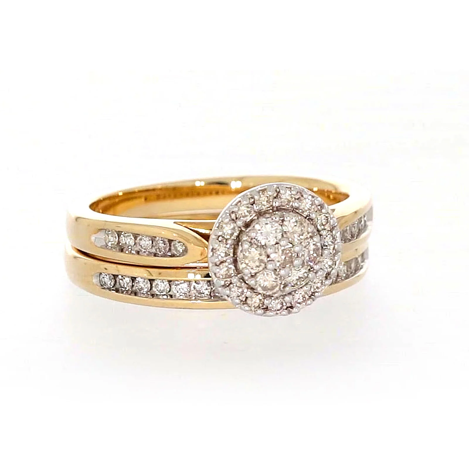 9ct Two Tone Gold Round Brilliant Cut with 0.50 Carat tw of Diamonds Ring - Image 70