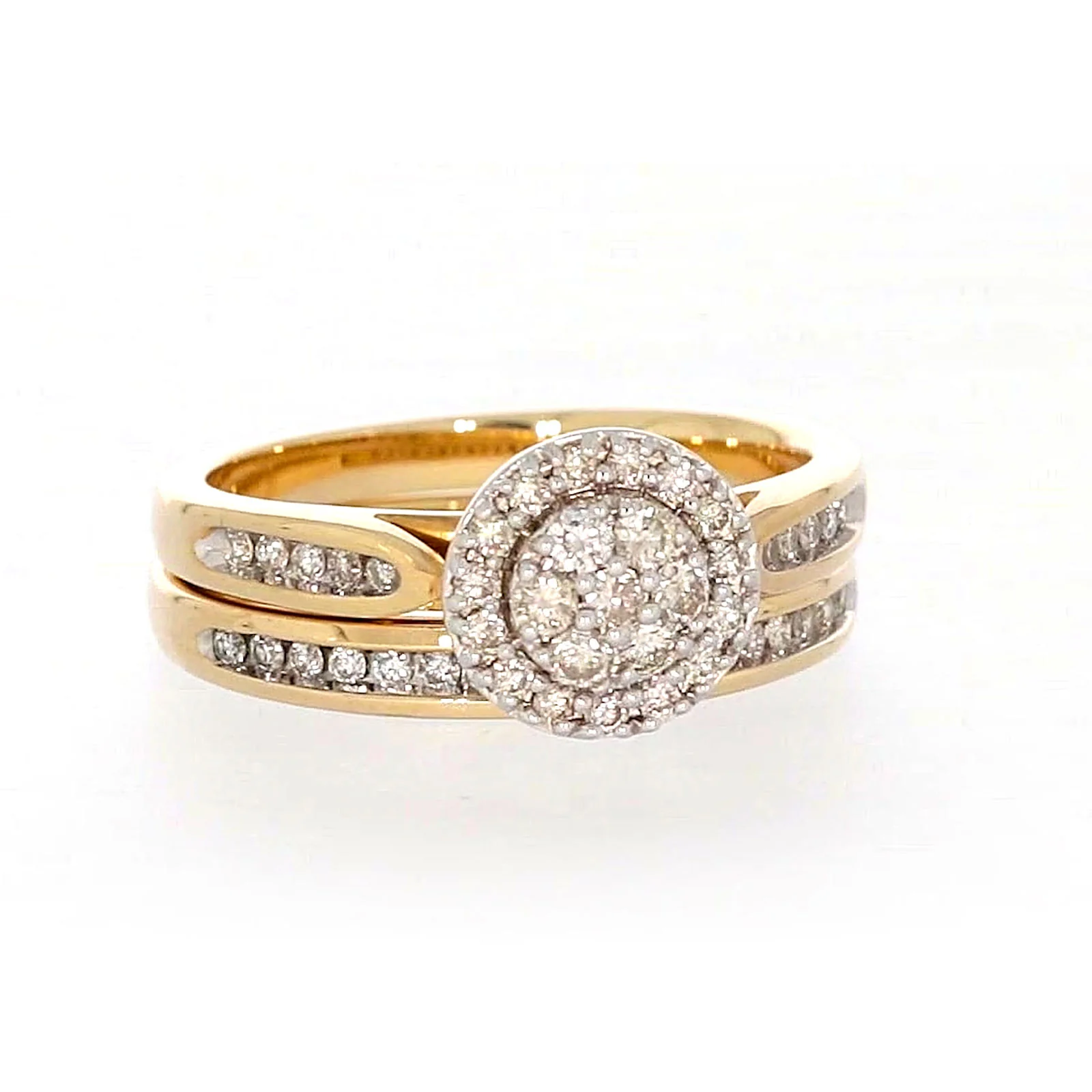 9ct Two Tone Gold Round Brilliant Cut with 0.50 Carat tw of Diamonds Ring - Image 71