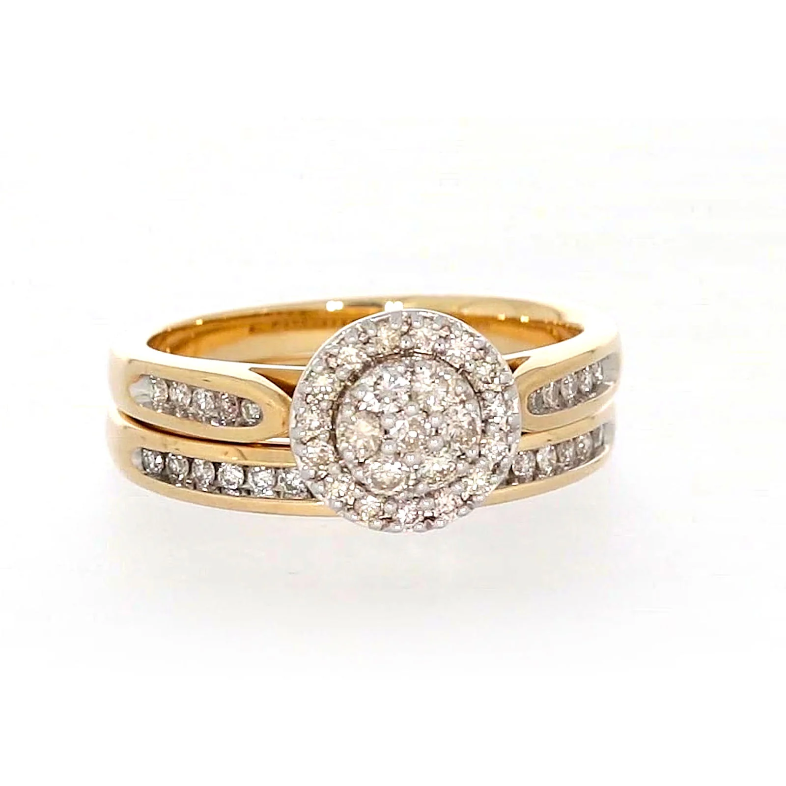 9ct Two Tone Gold Round Brilliant Cut with 0.50 Carat tw of Diamonds Ring - Image 72