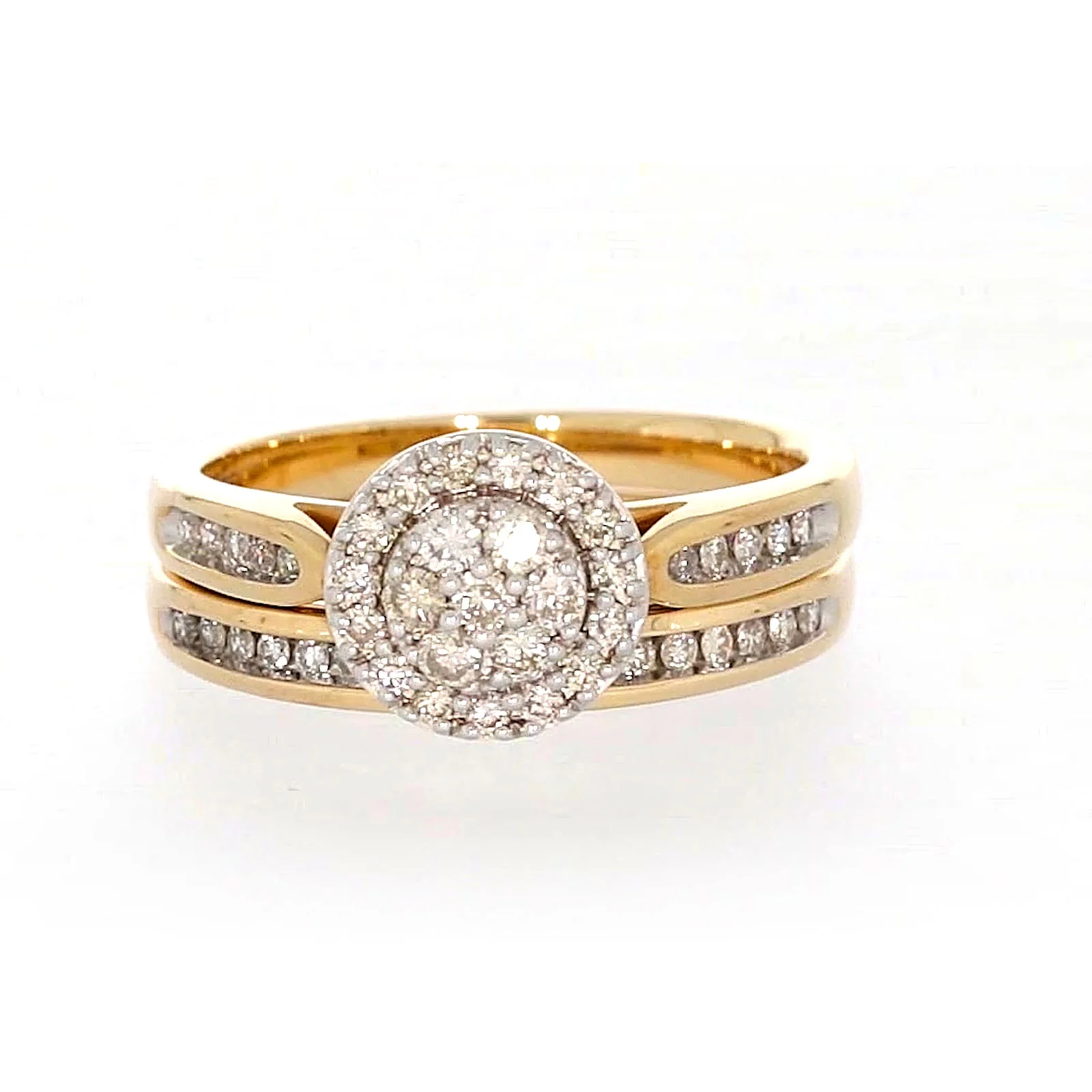 9ct Two Tone Gold Round Brilliant Cut with 0.50 Carat tw of Diamonds Ring - Image 74