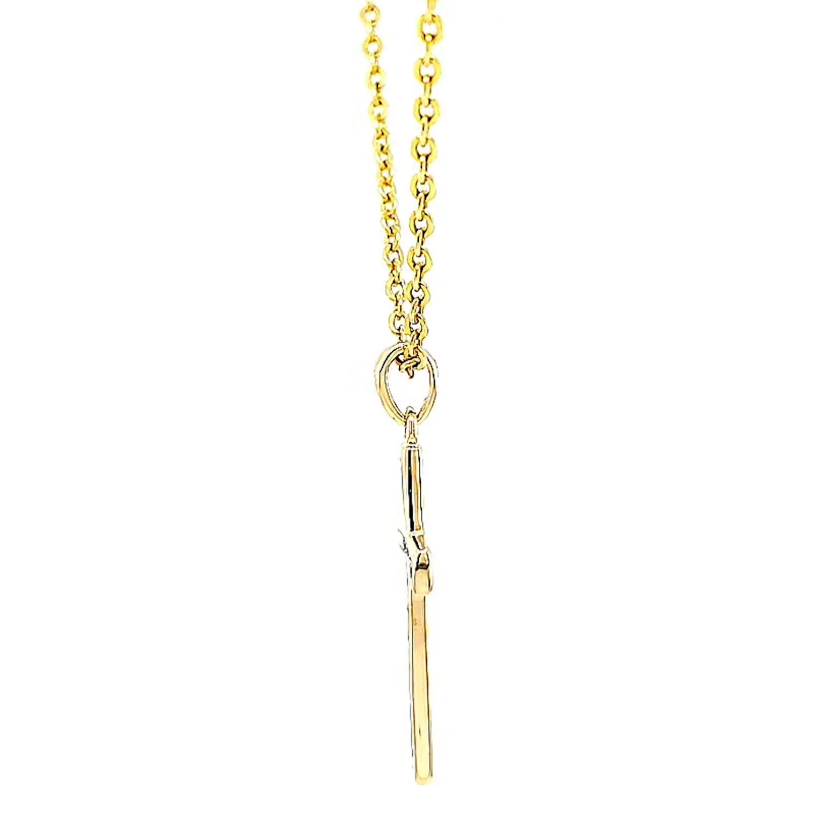 9ct Yellow Gold 0.10 Carat tw of Diamonds Cross Pendant - Image 19